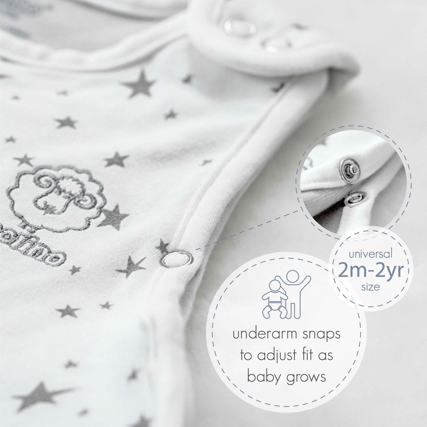 4 Season® Ultimate Baby Sleep Bag, Merino Wool & Organic Cotton, Rainbow