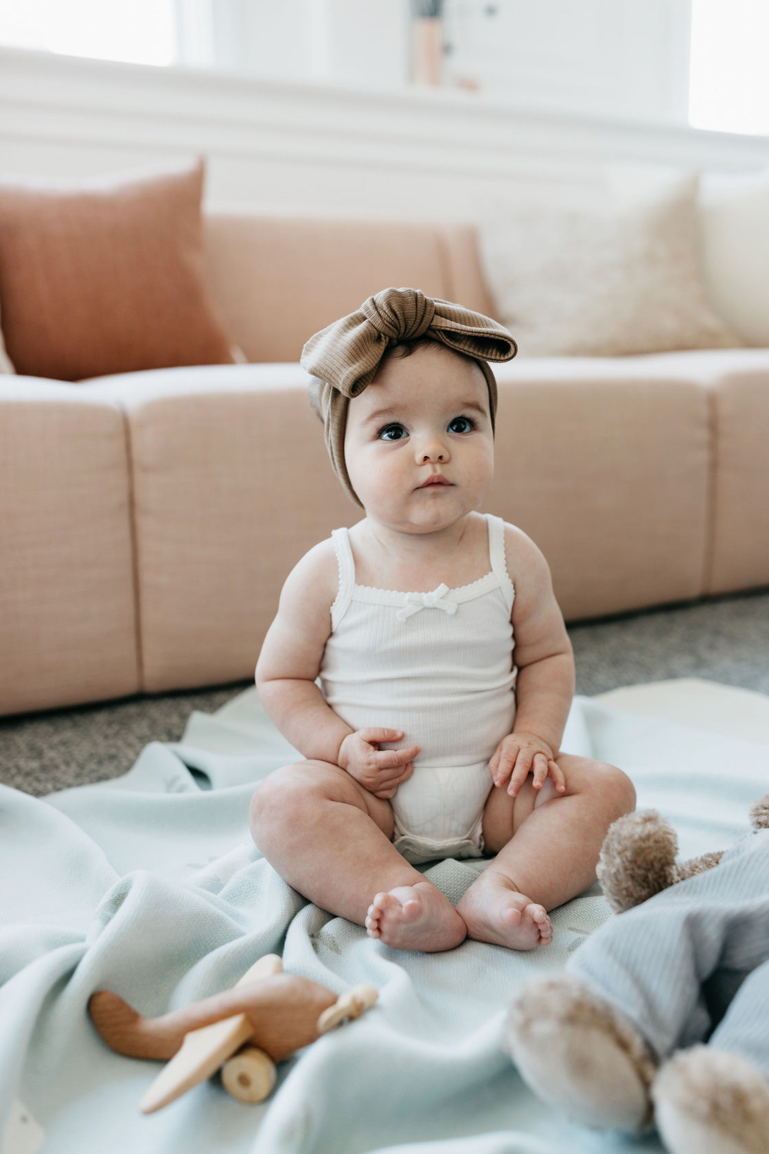 Organic Cotton Modal Singlet Bodysuit - Milk