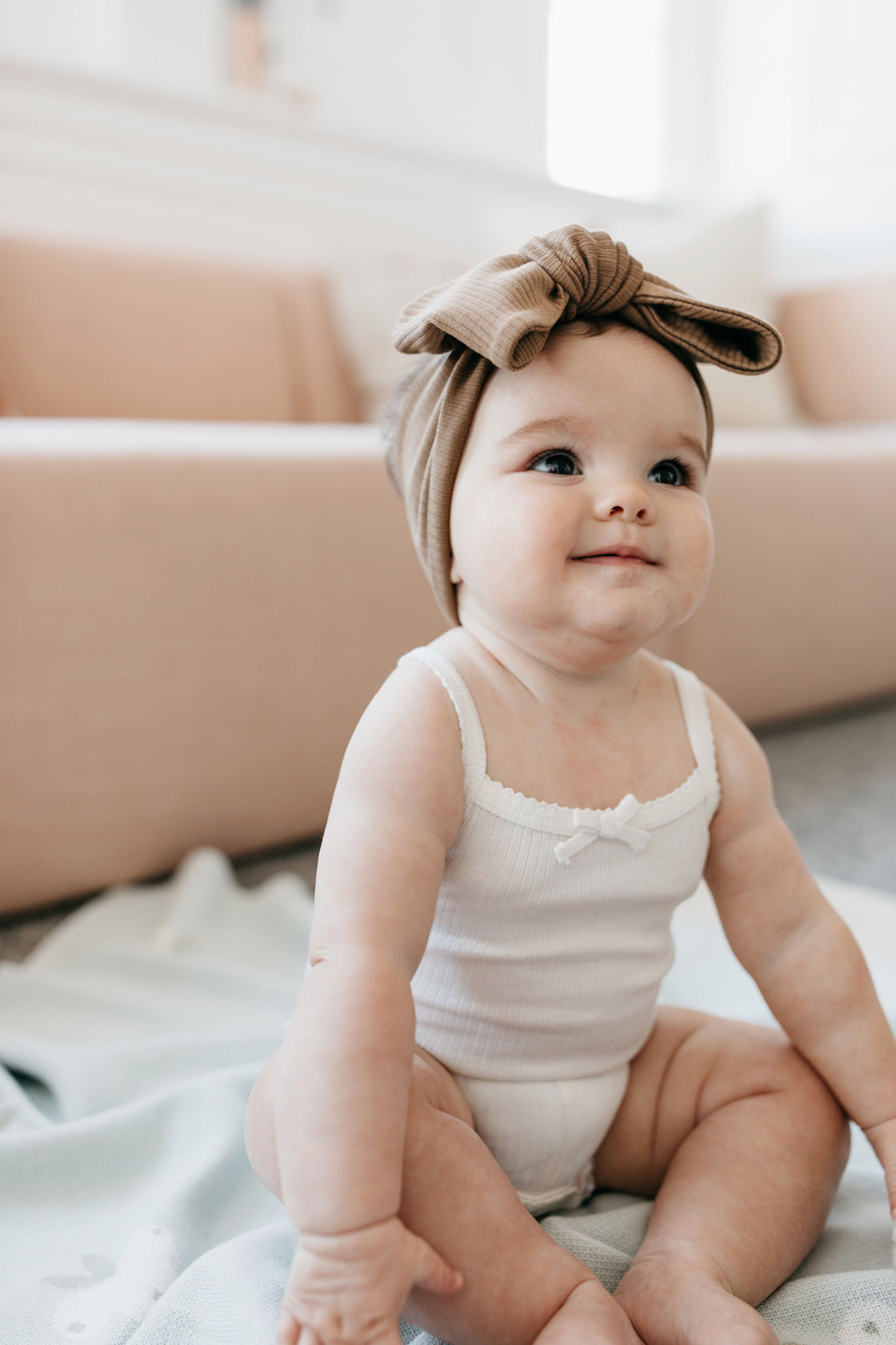 Organic Cotton Modal Singlet Bodysuit - Milk