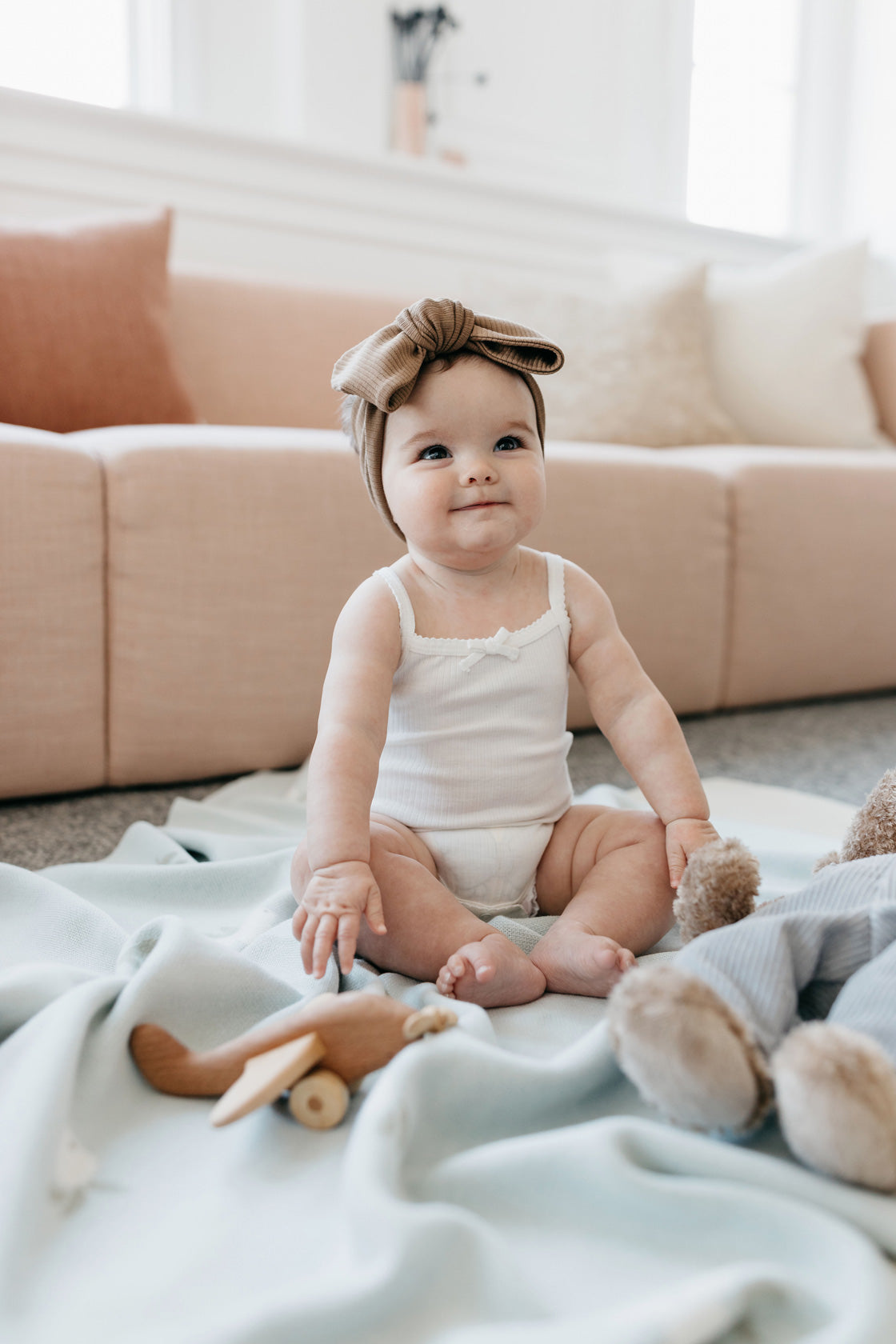 Organic Cotton Modal Singlet Bodysuit - Milk