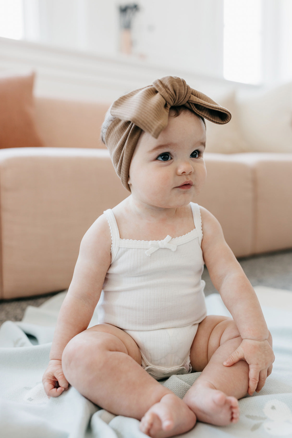 Organic Cotton Modal Singlet Bodysuit - Milk