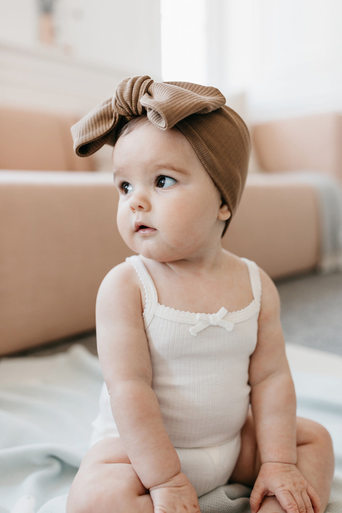 Organic Cotton Modal Singlet Bodysuit - Milk