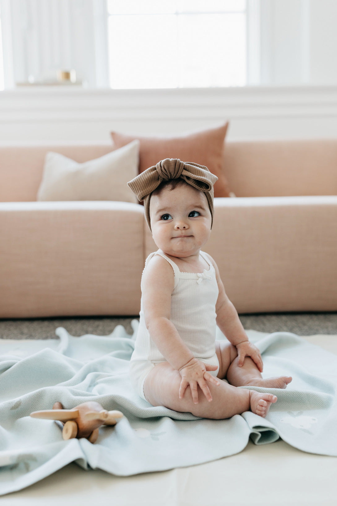 Organic Cotton Modal Singlet Bodysuit - Milk