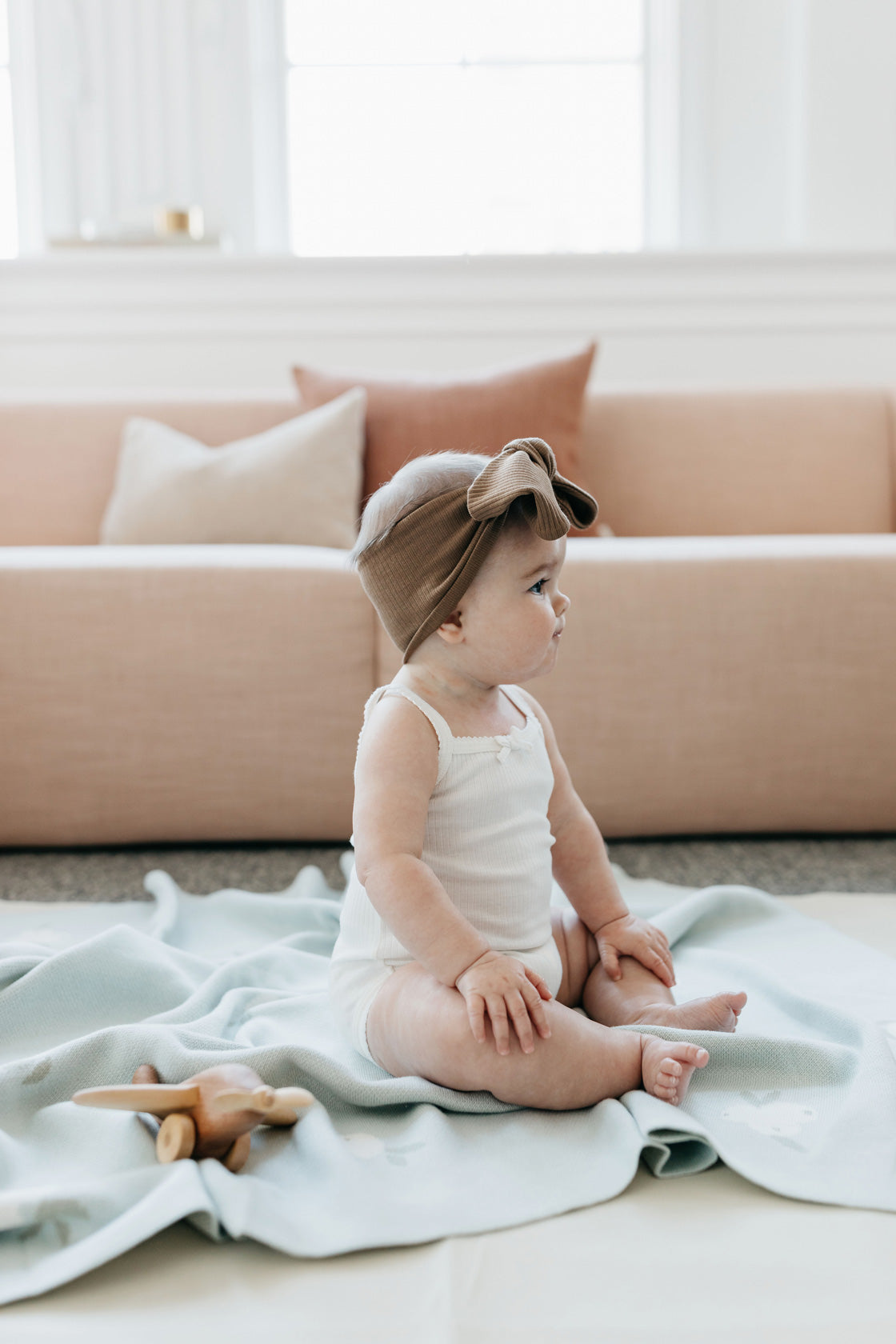 Organic Cotton Modal Singlet Bodysuit - Milk