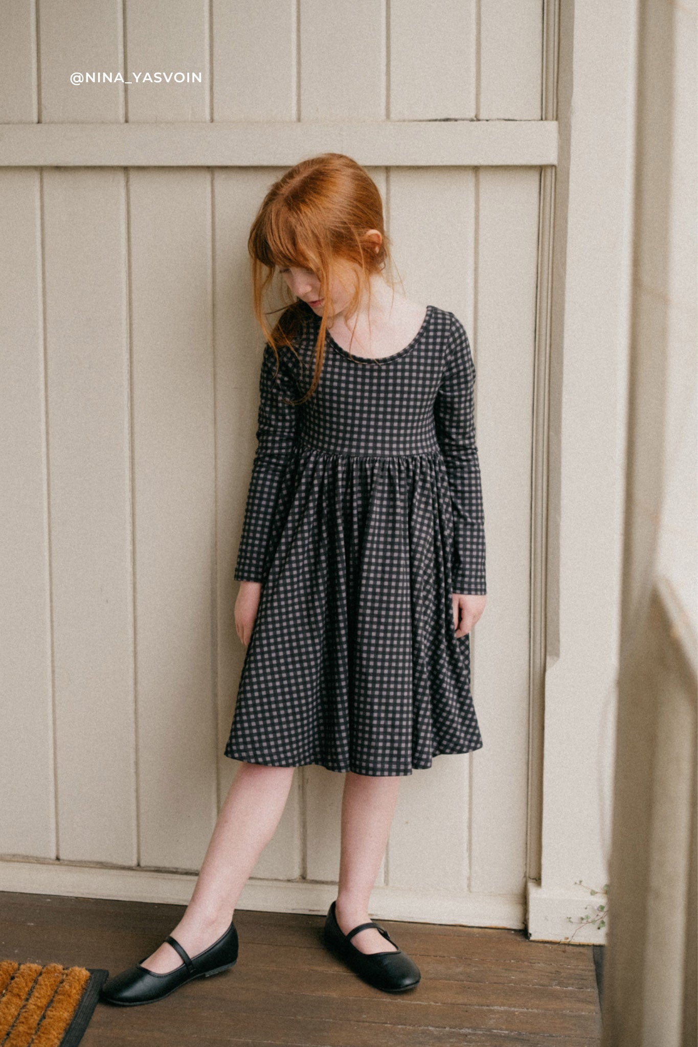 Organic Cotton Tallulah Dress - Gingham Night