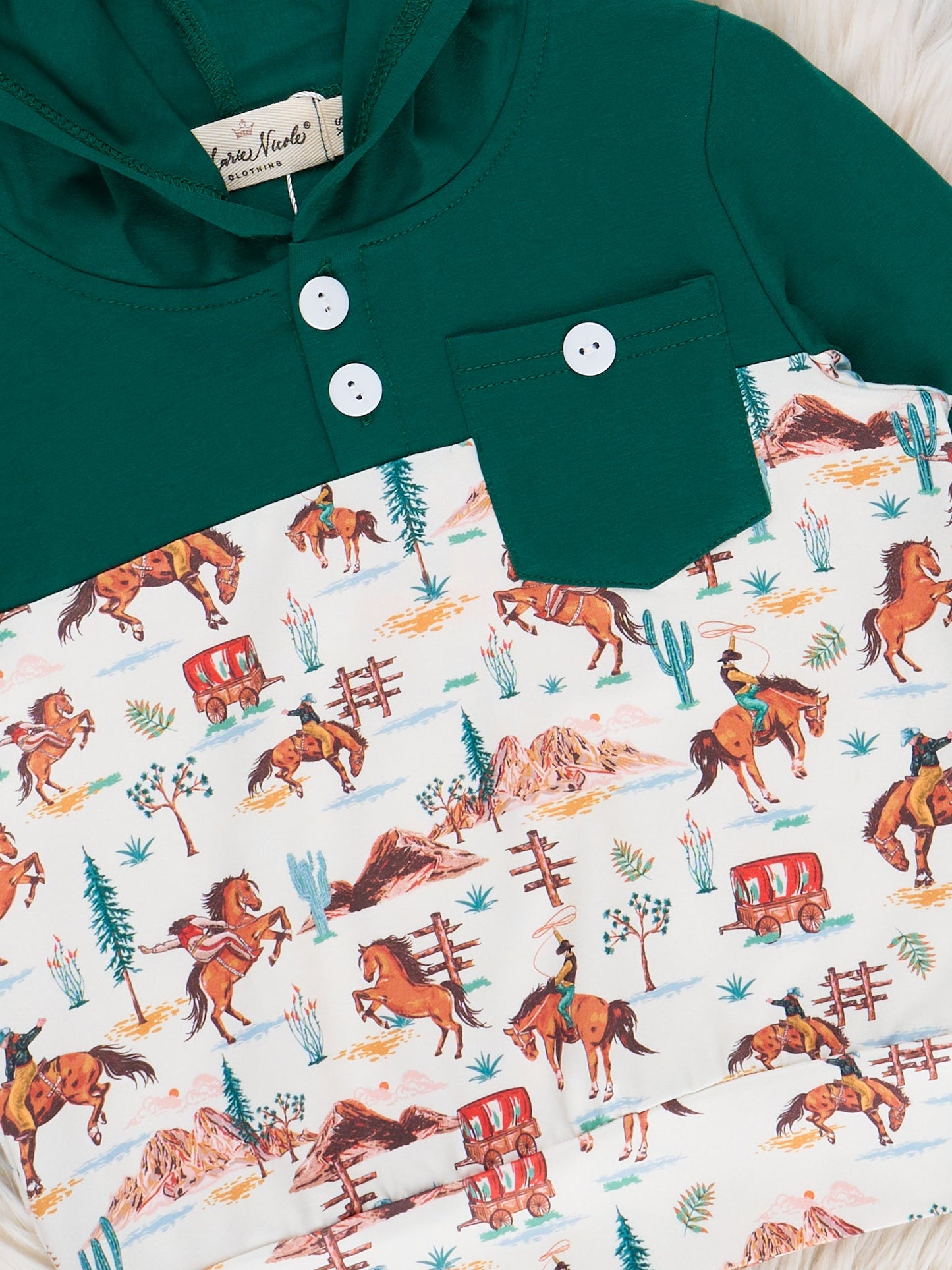 Vintage Wild West Hooded Shirt