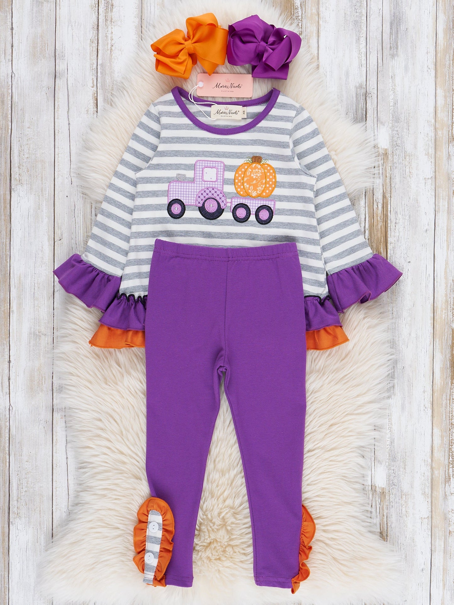 Pumpkin Haulin’ Cutie Ruffle Outfit