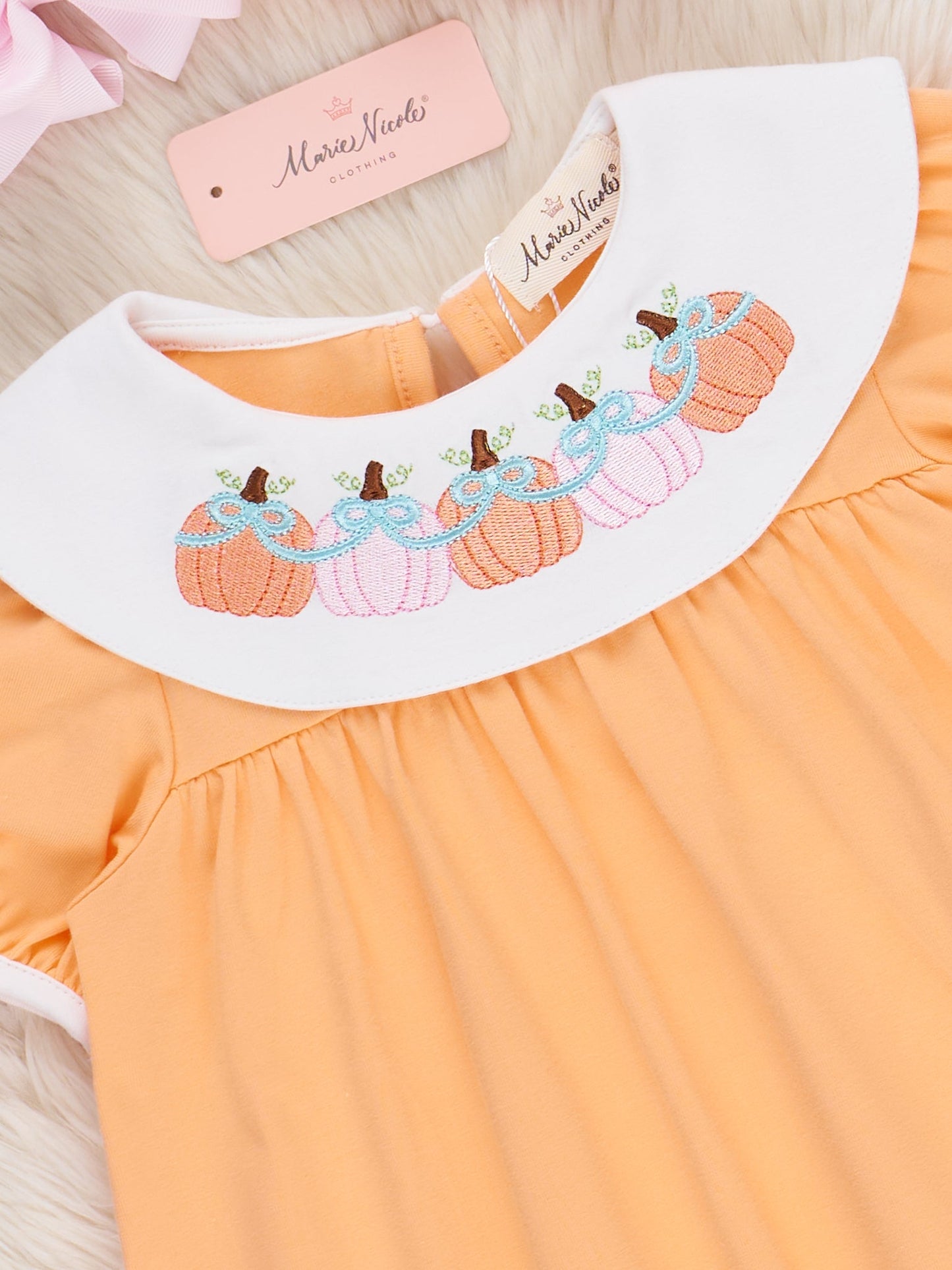 Sweet as Pumpkin Pie Embroidered Dress