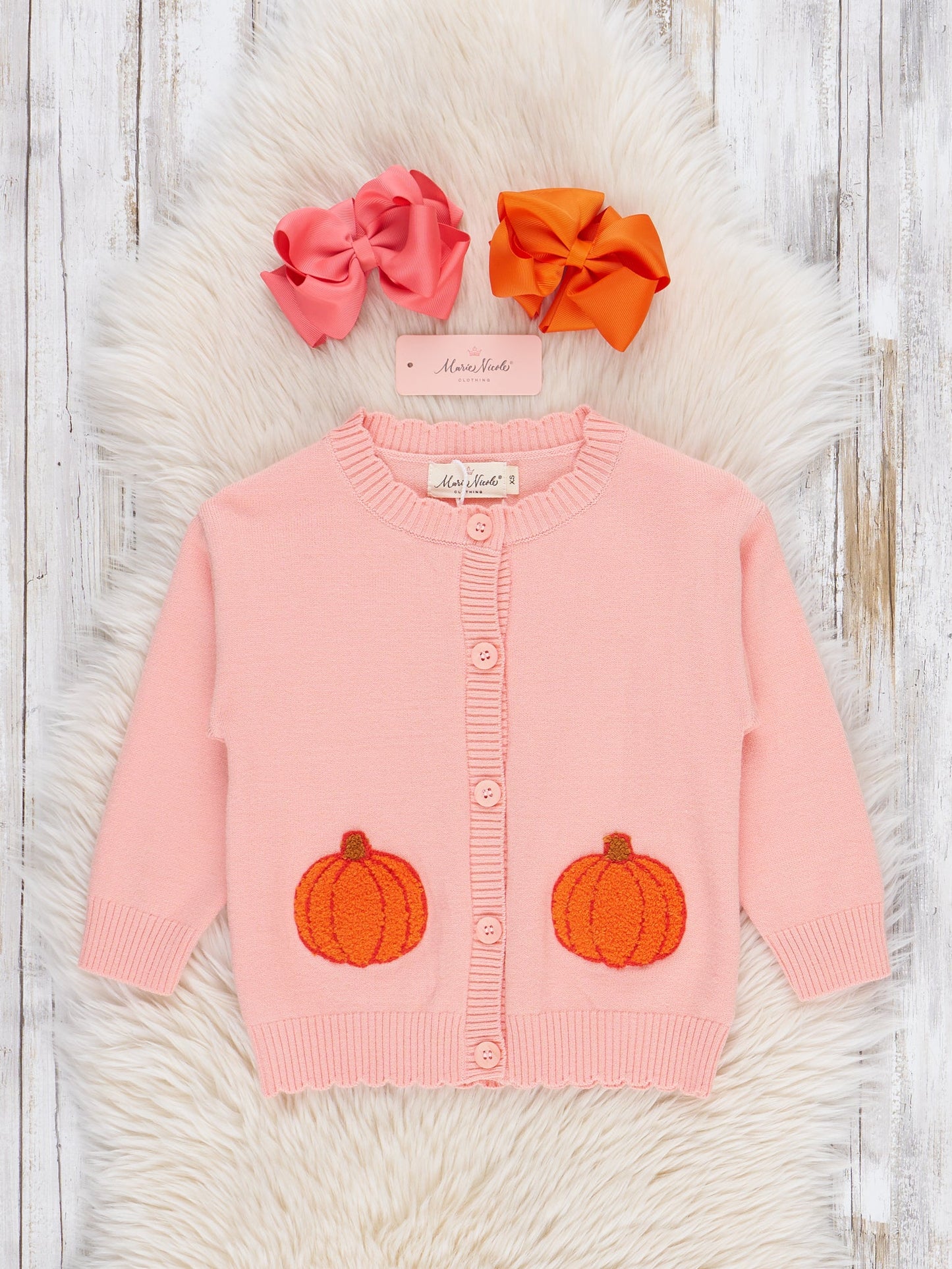 Pretty in Pumpkin Cardigan Sweater