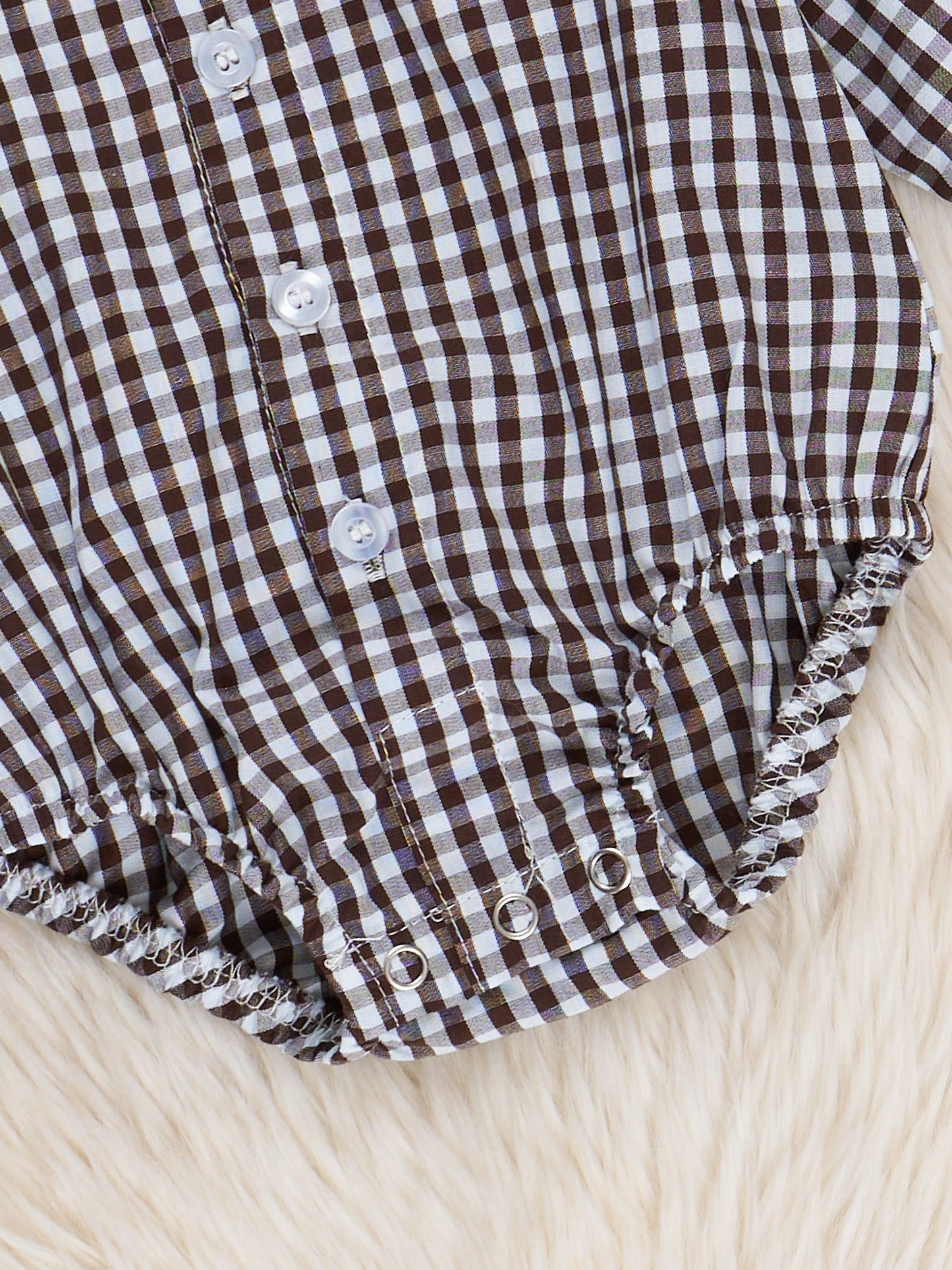Gingham & Goals Embroidered Football Bubble