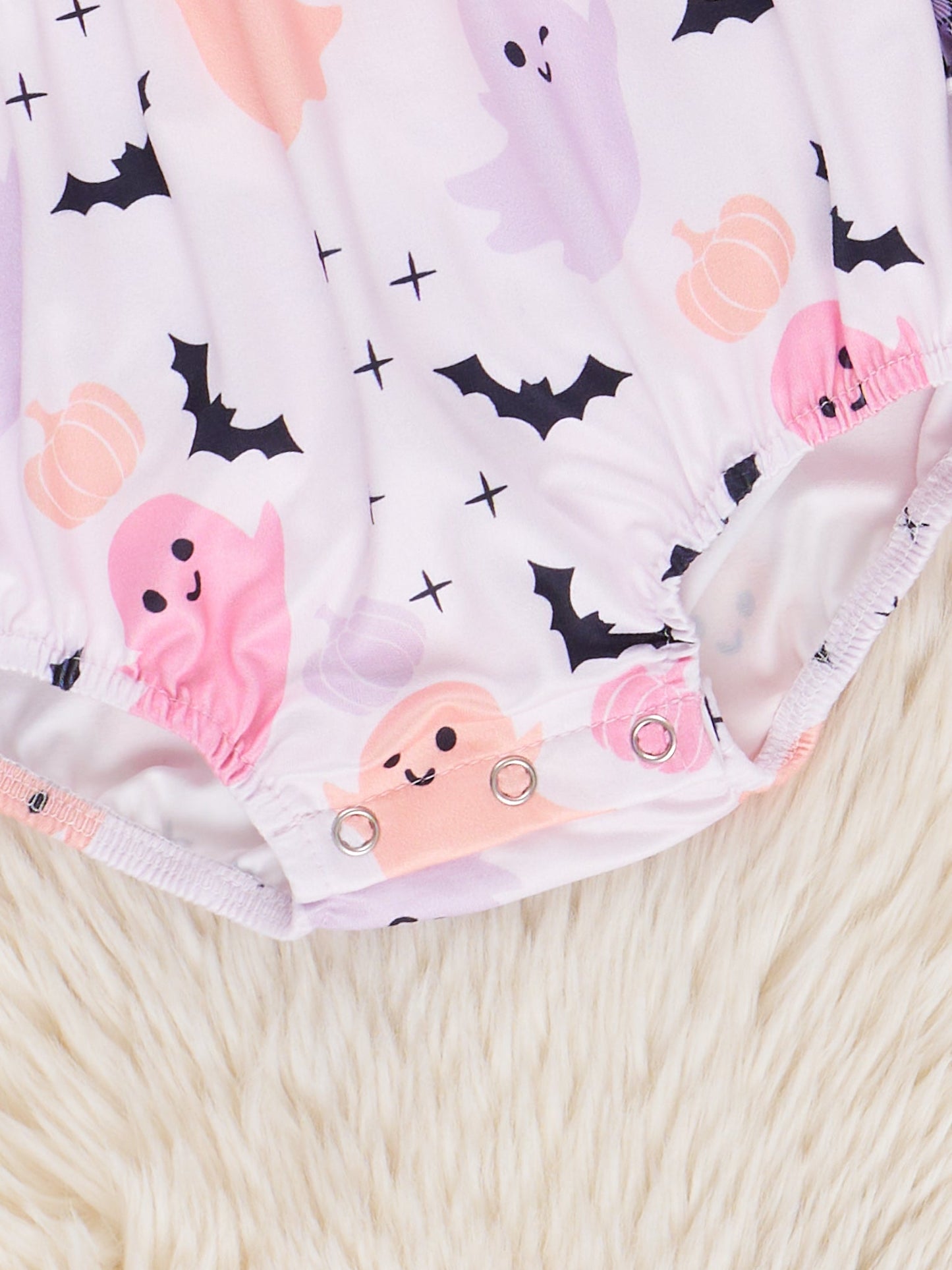 Pink & Purple Ghosts & Bats Ruffle Bubble