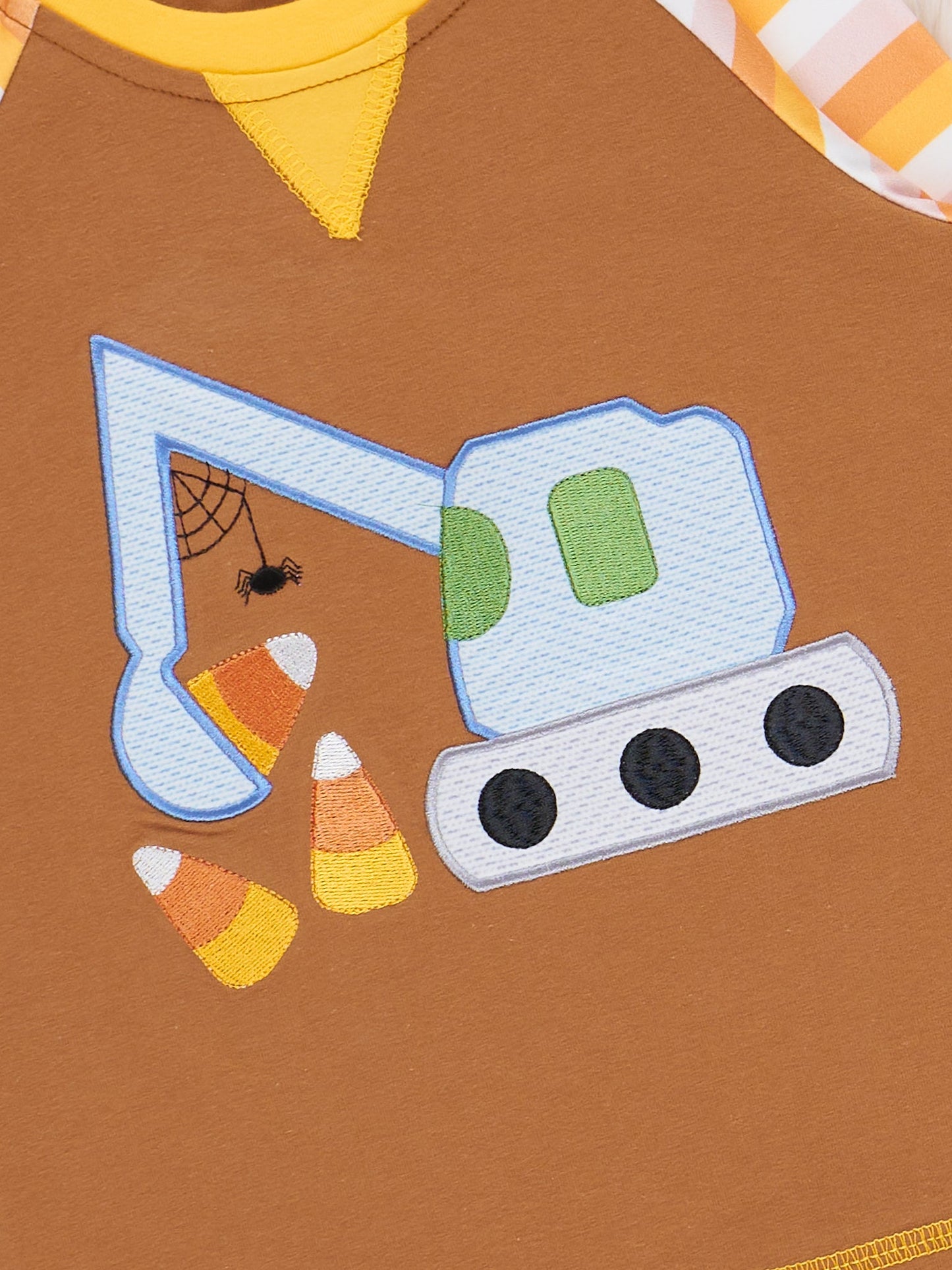 Candy Corn Excavator Raglan Sleeve Shirt