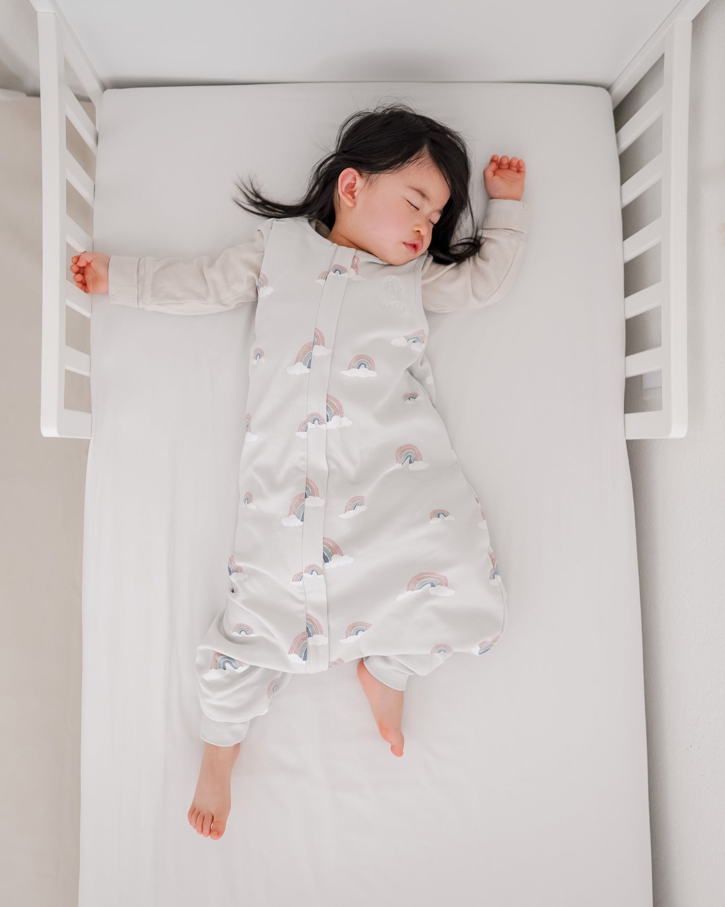 4 Season® Baby Sleep Bag with Feet, Merino Wool & Organic Cotton, Rainbow