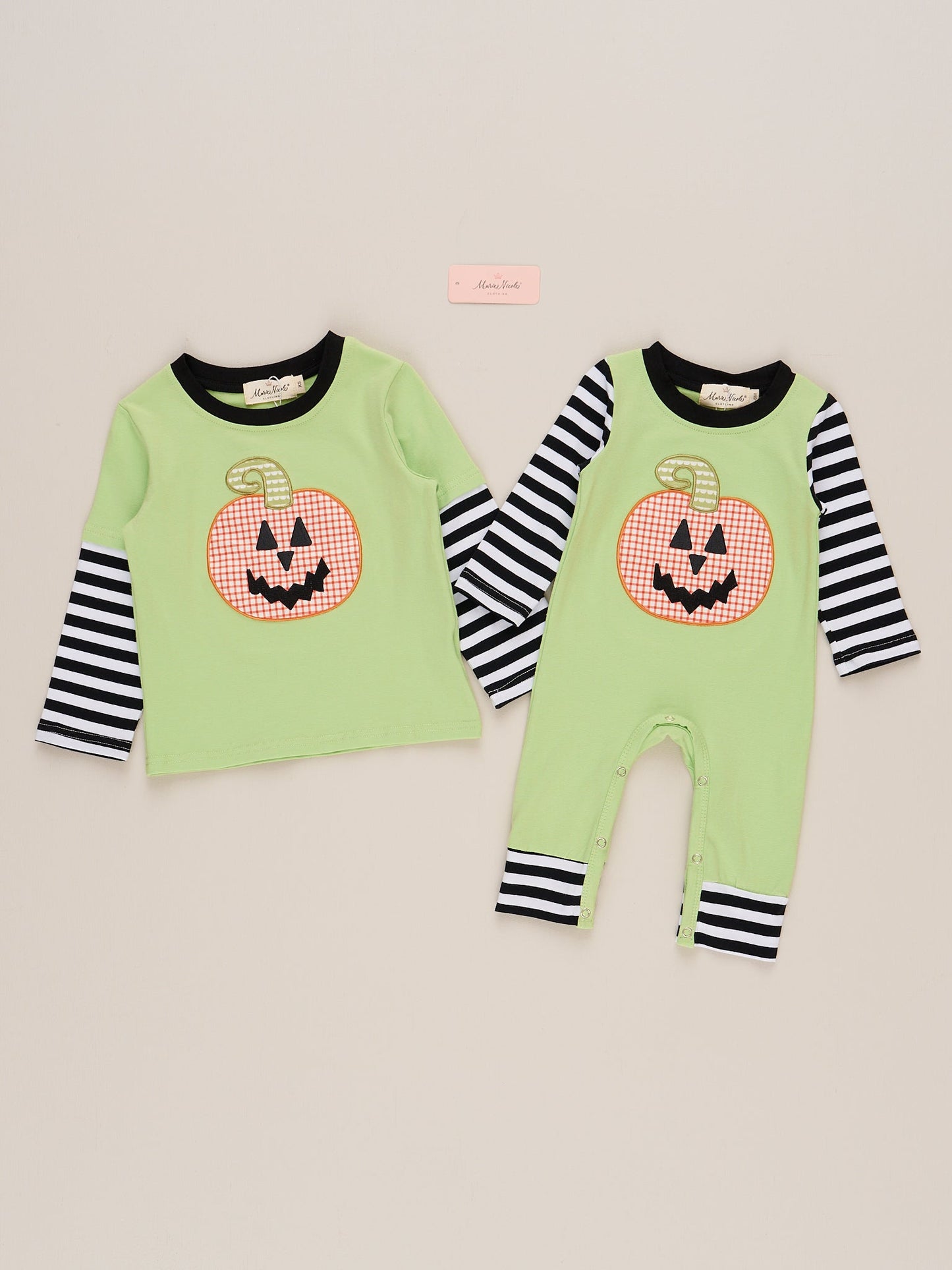 Lime Embroidered Pumpkin Shirt