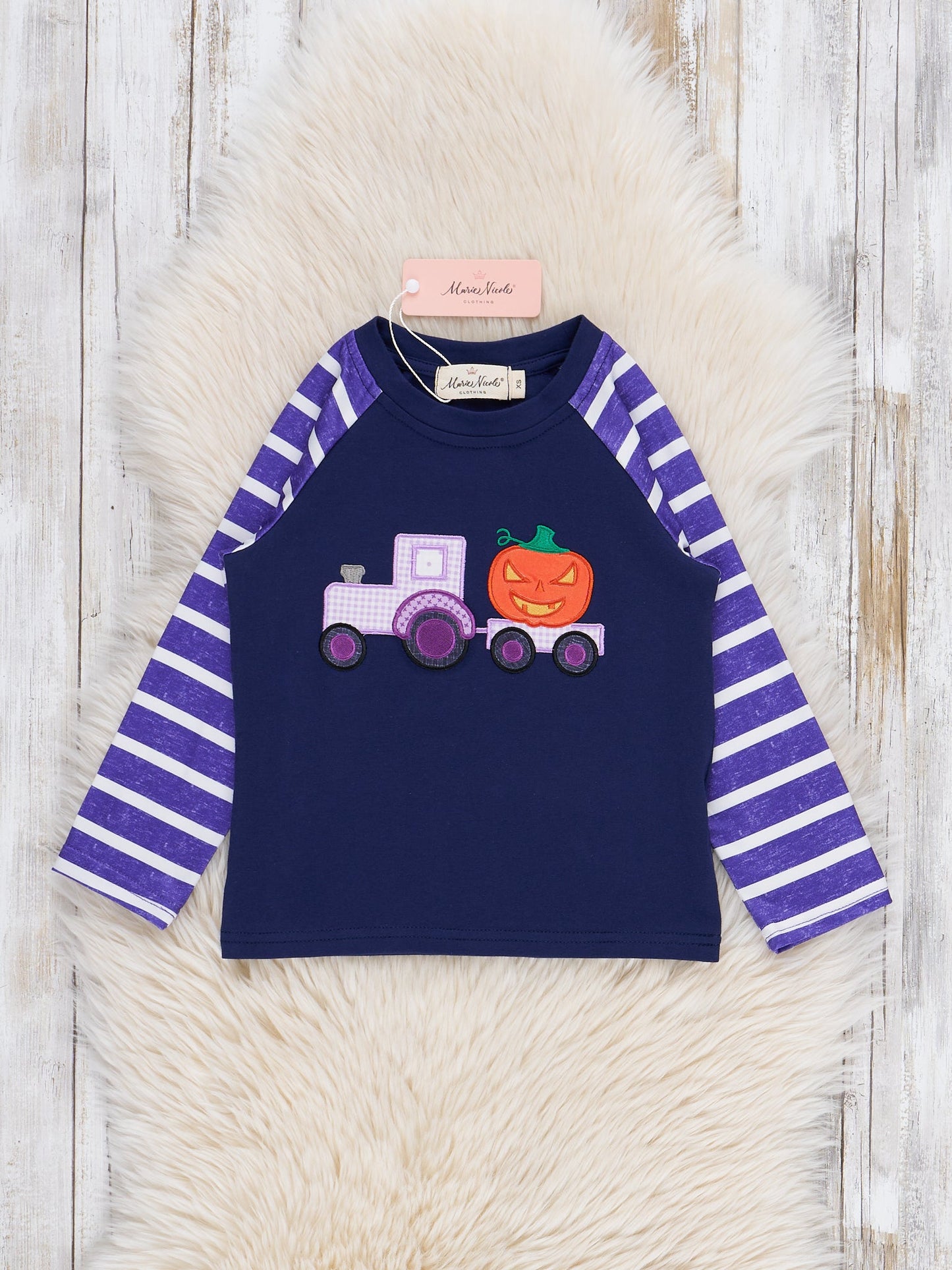 Spooky Tractor Embroidered Top