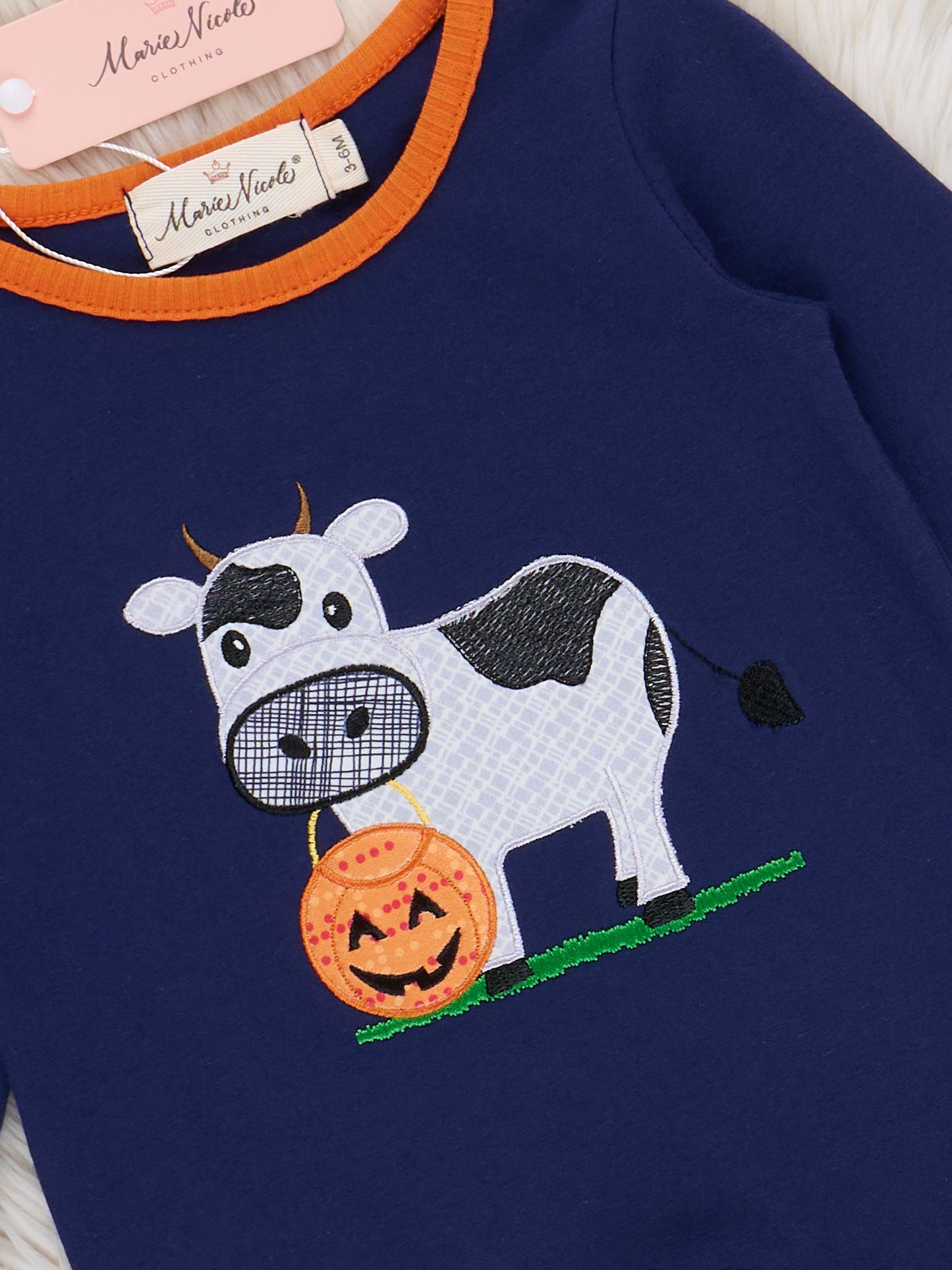 Moo for Treats Embroidered Ruffle Romper