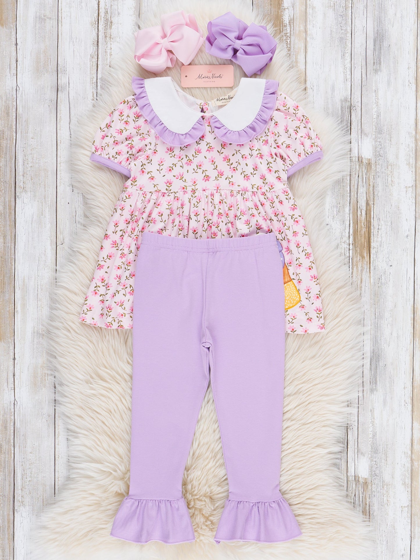 Candy Blossoms Embroidered Ruffle Outfit