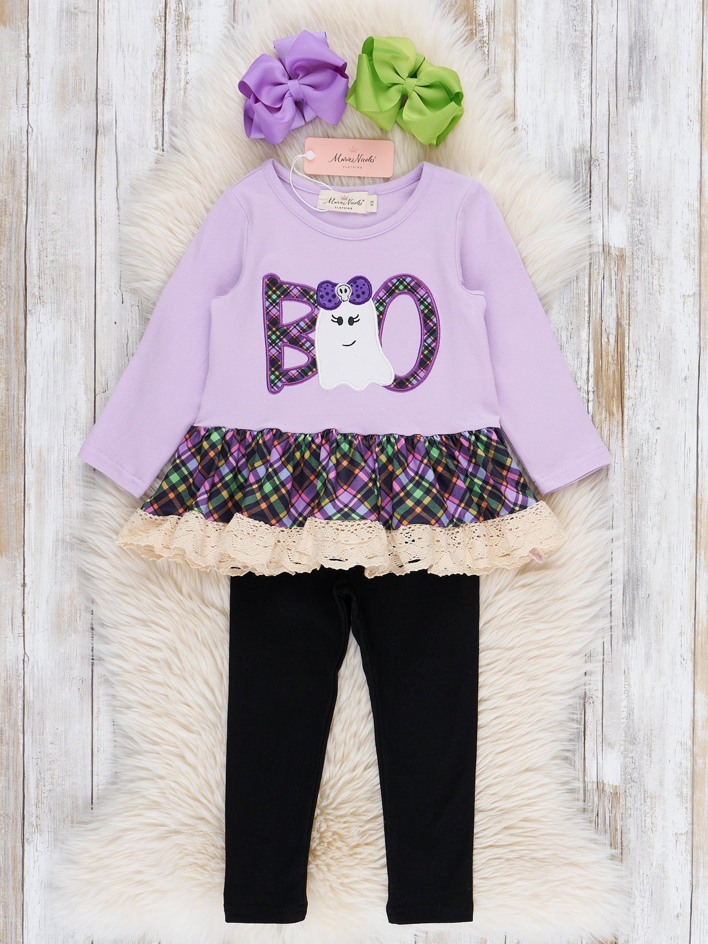 Boo Buddies Embroidered Ruffle Outfit