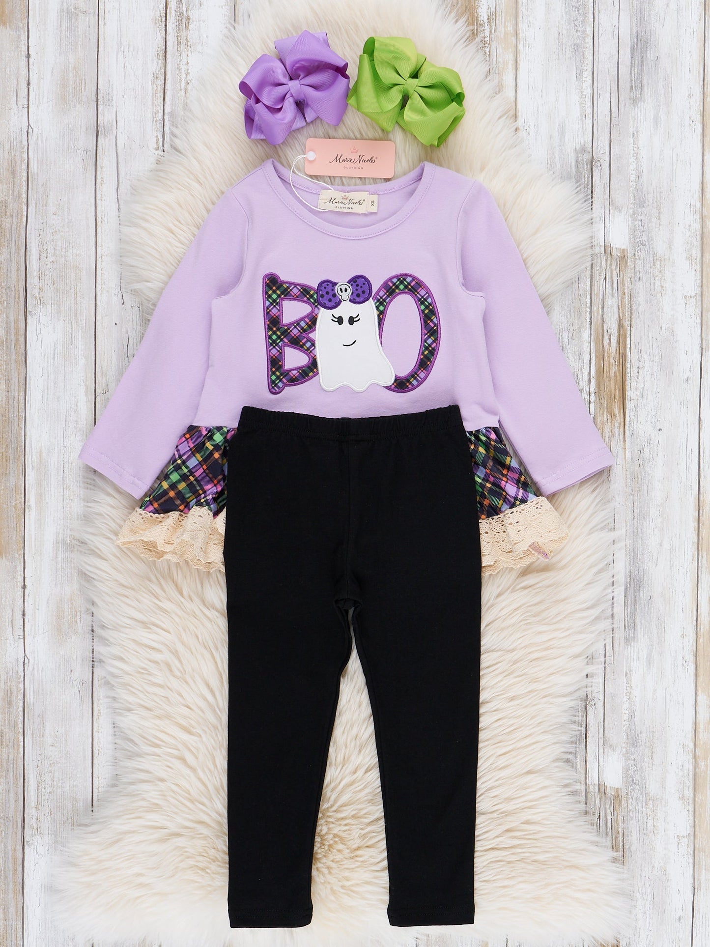 Boo Buddies Embroidered Ruffle Outfit