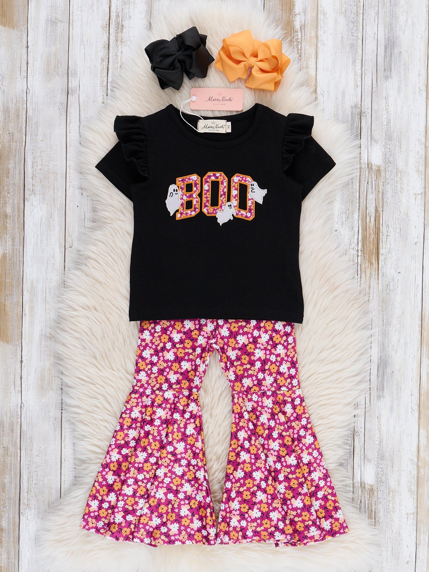 Boo Ghost Garden Bell Bottom Outfit