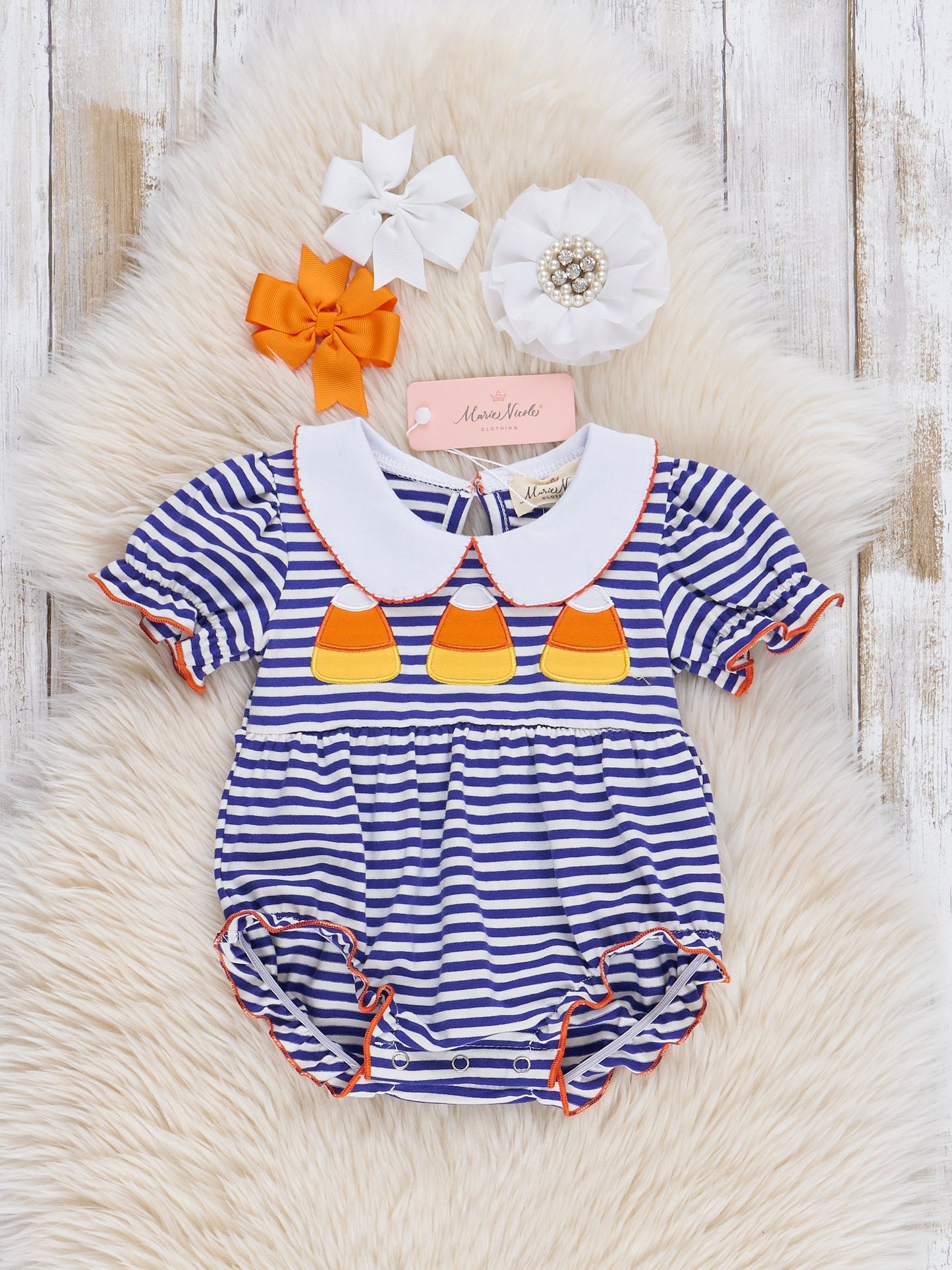 Spooky Treat Striped Romper