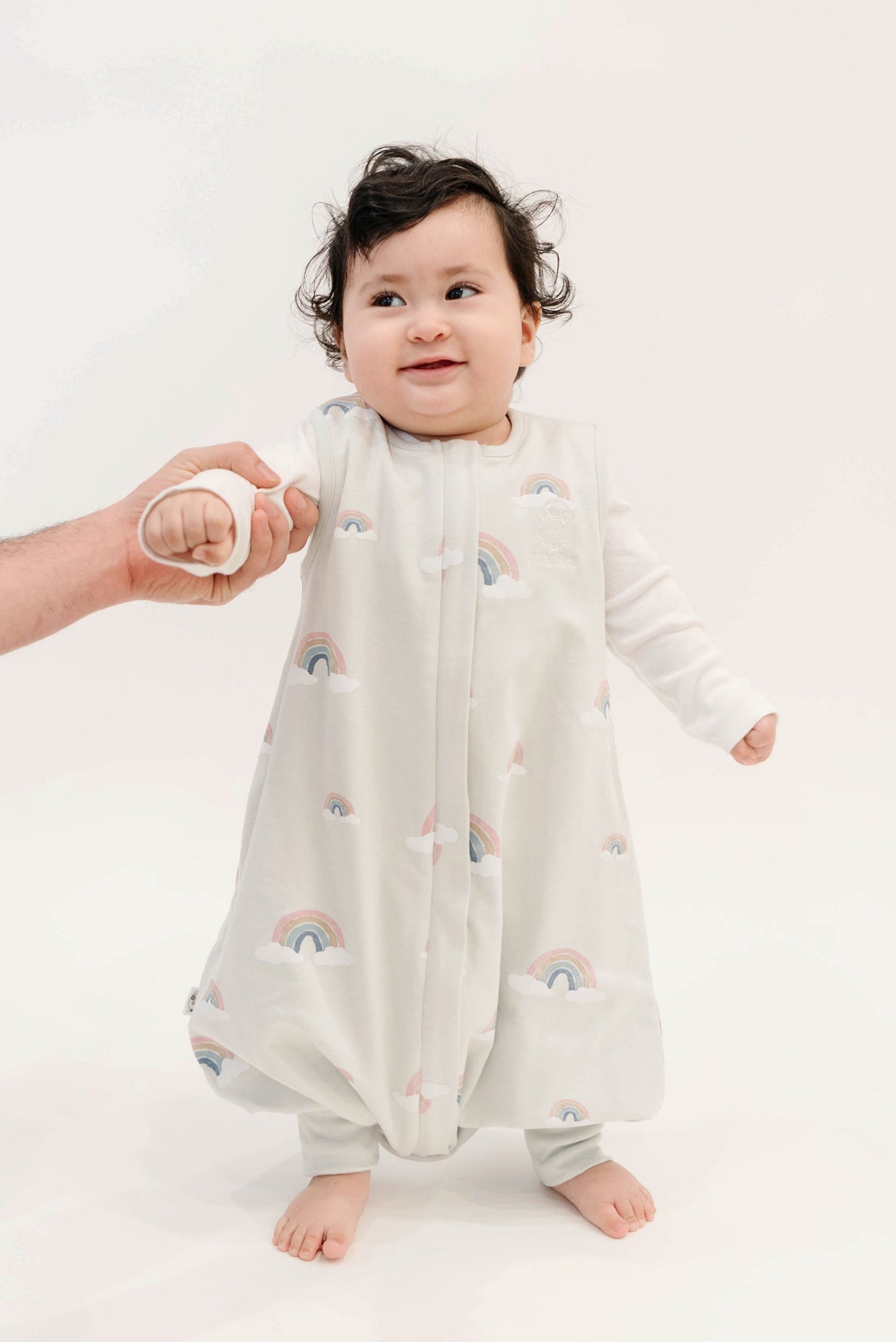 4 Season® Baby Sleep Bag with Feet, Merino Wool & Organic Cotton, Rainbow