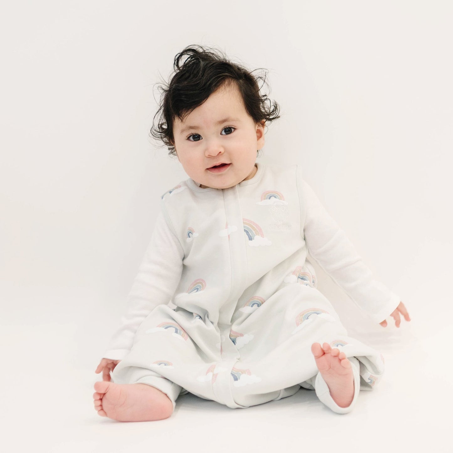 4 Season® Baby Sleep Bag with Feet, Merino Wool & Organic Cotton, Rainbow