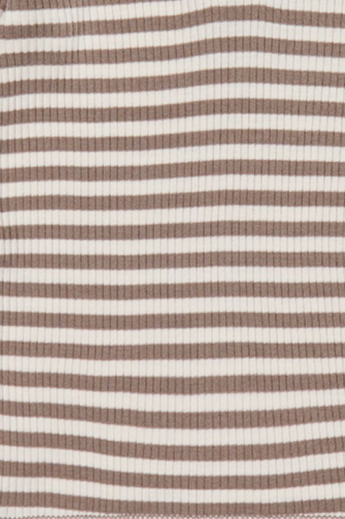 Organic Cotton Modal Legging - Narrow Stripe Tweed/Cloud