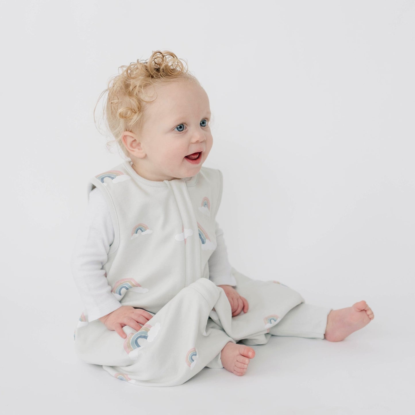 4 Season® Baby Sleep Bag with Feet, Merino Wool & Organic Cotton, Rainbow