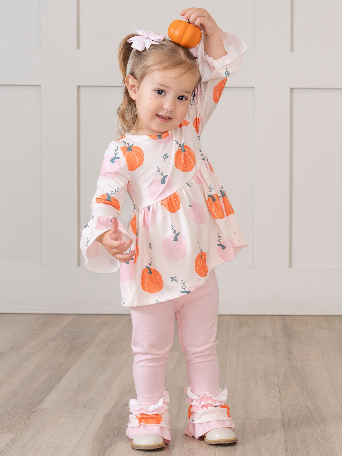 Pink & Orange Sweet Gourds Ruffle Outfit