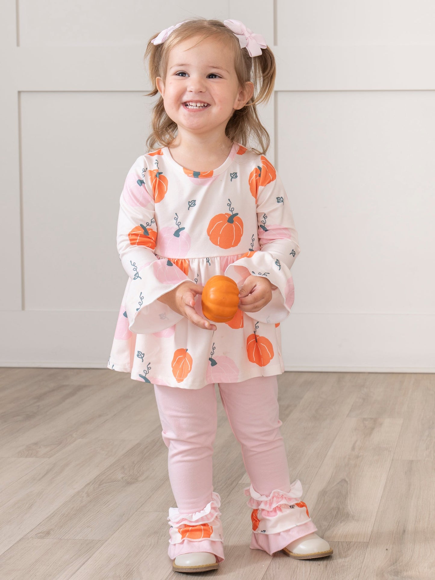 Pink & Orange Sweet Gourds Ruffle Outfit
