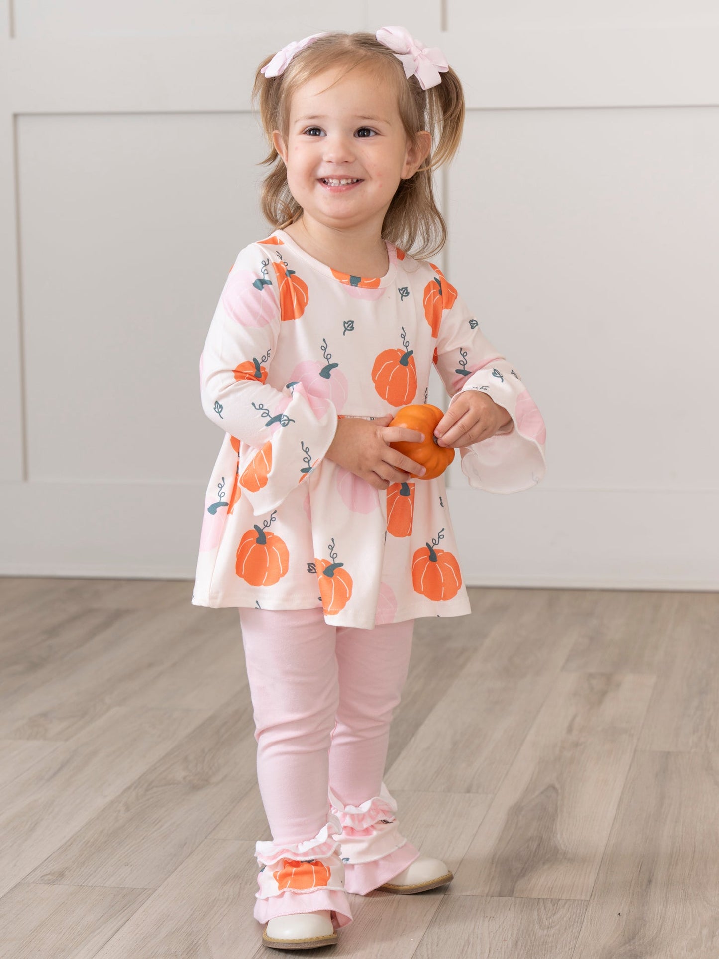 Pink & Orange Sweet Gourds Ruffle Outfit