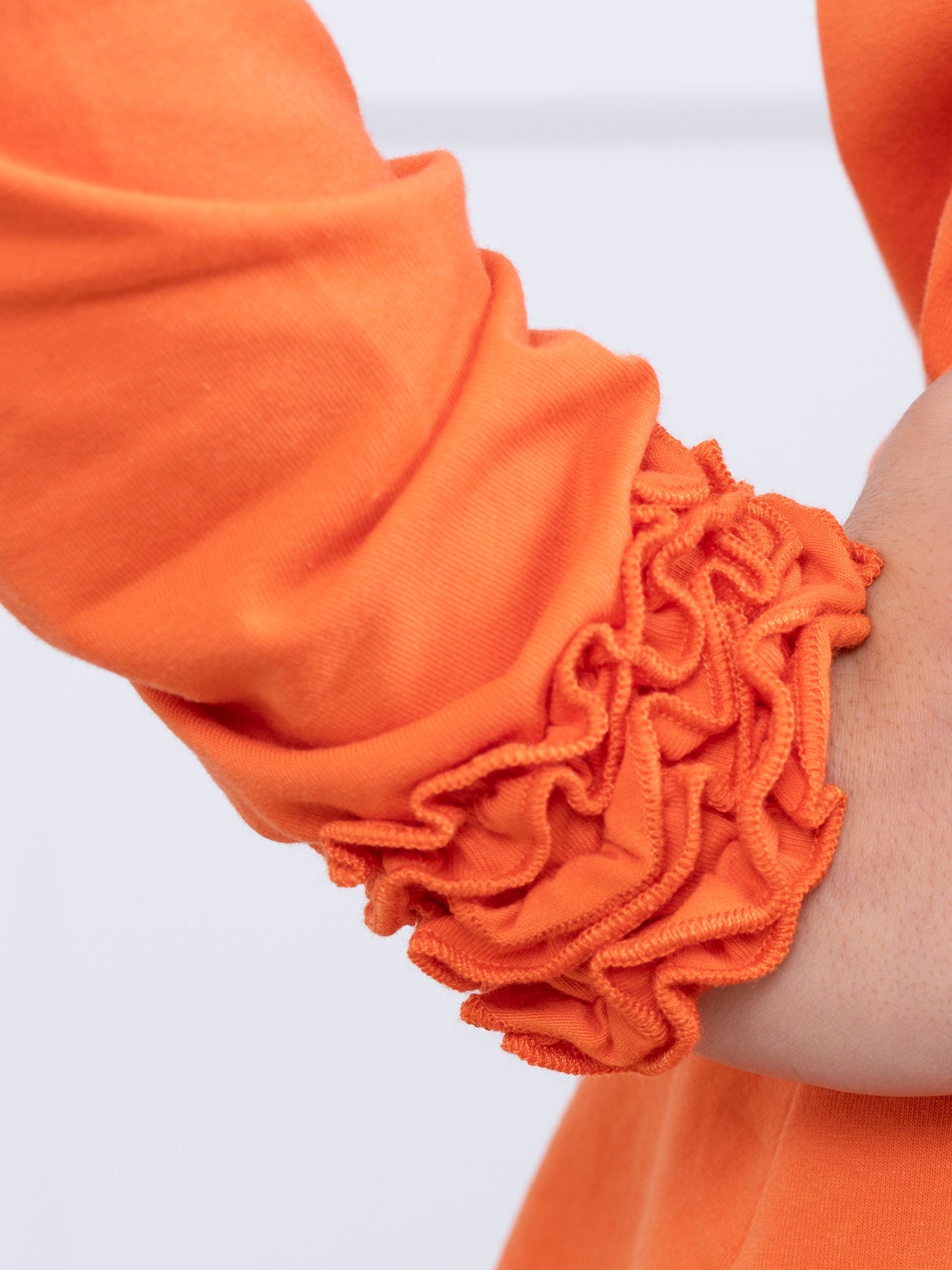Striped Peek-a-Boo Swing Shirt in Orange