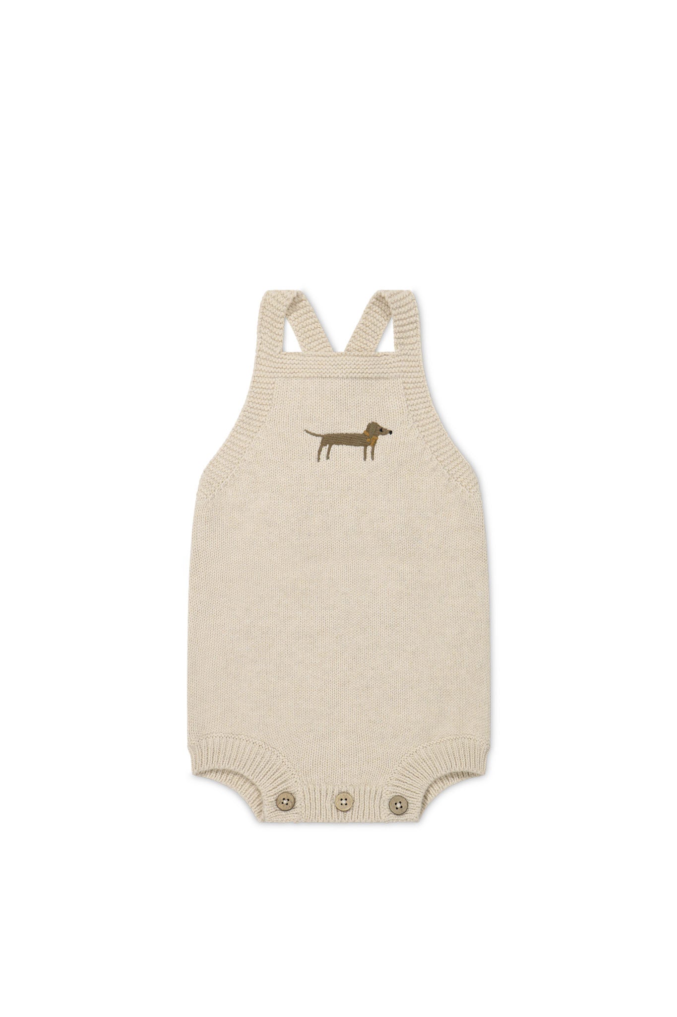 Ethan Playsuit - Oatmeal Marle Cosy Basil