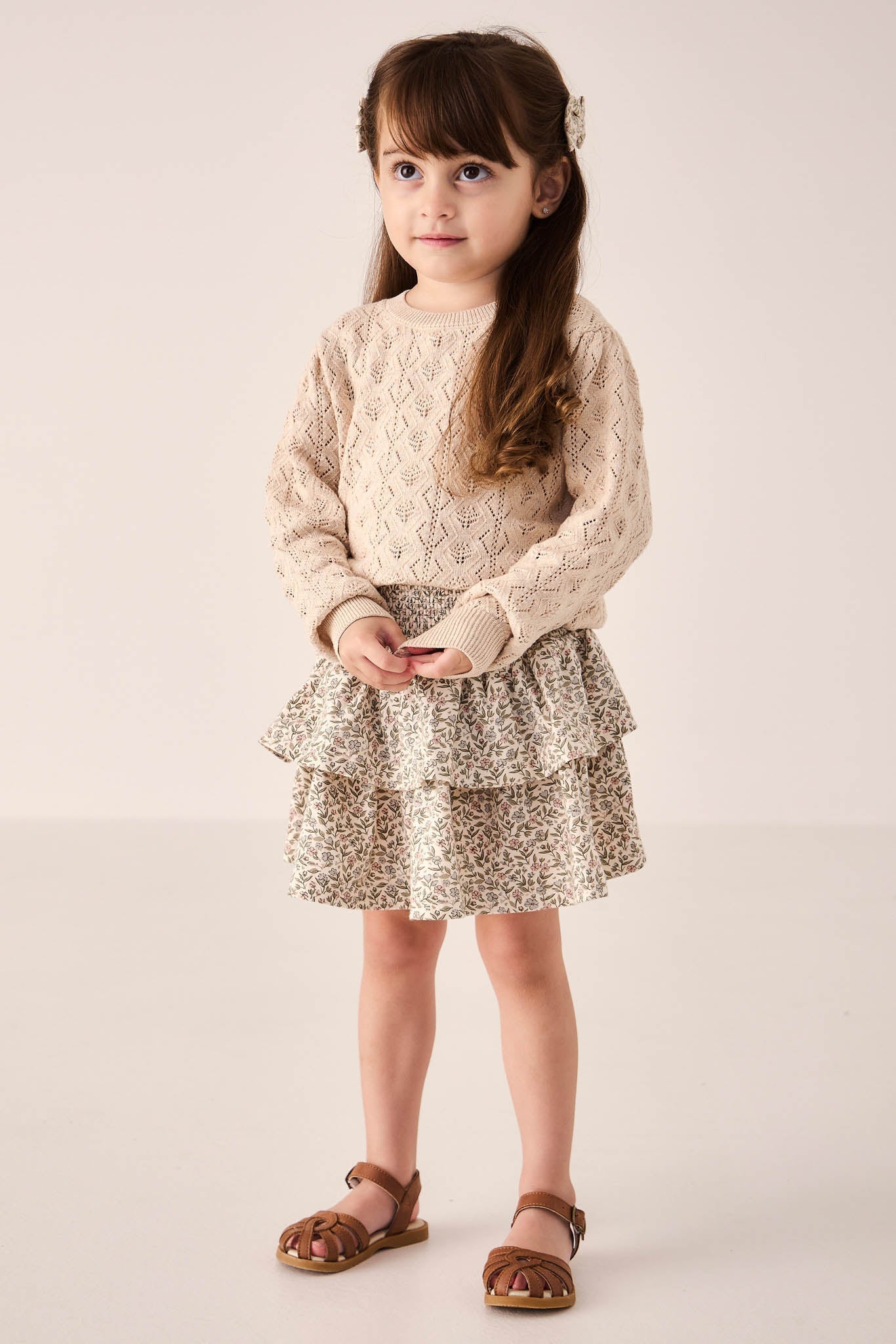Organic Cotton Ruby Skirt - Ariella Eggnog