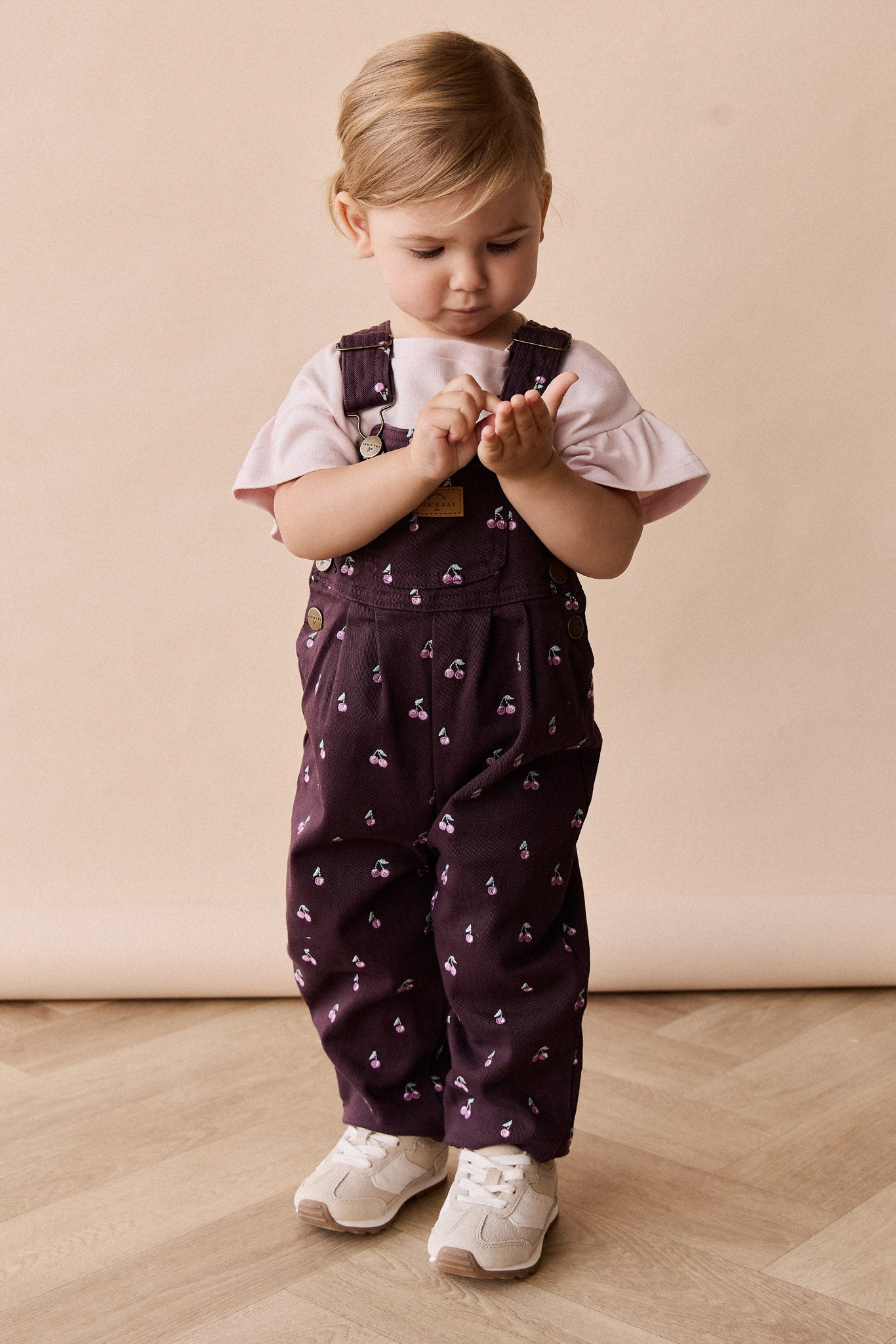 Blair Overall - Cherry Love Plum Embroidery