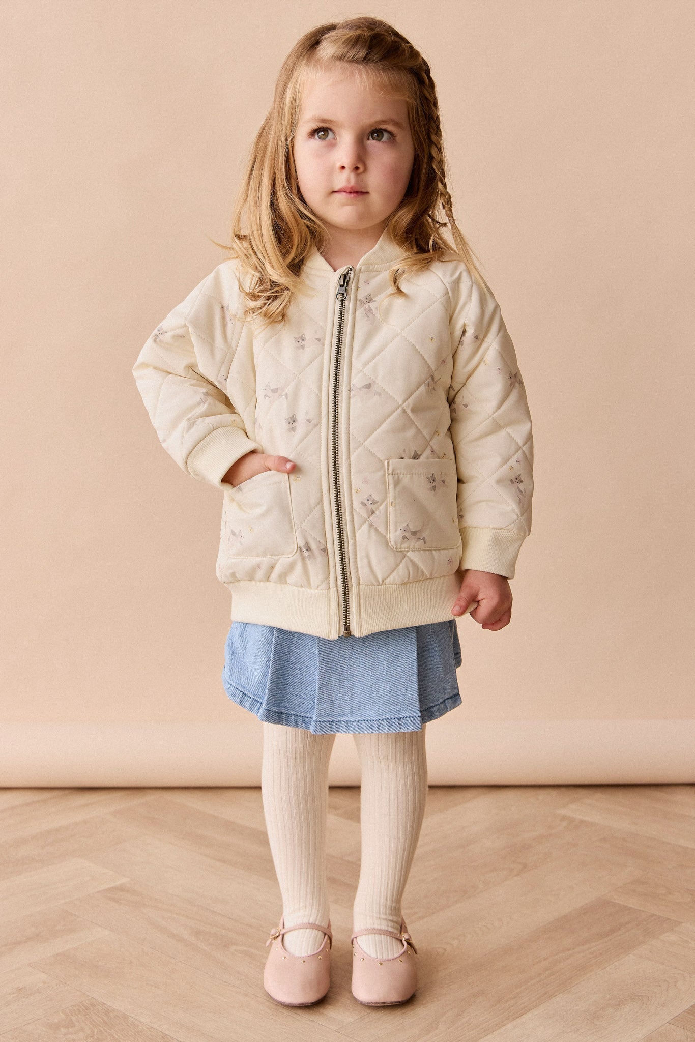 Cammy Jacket - Playful Kitten Whisper White