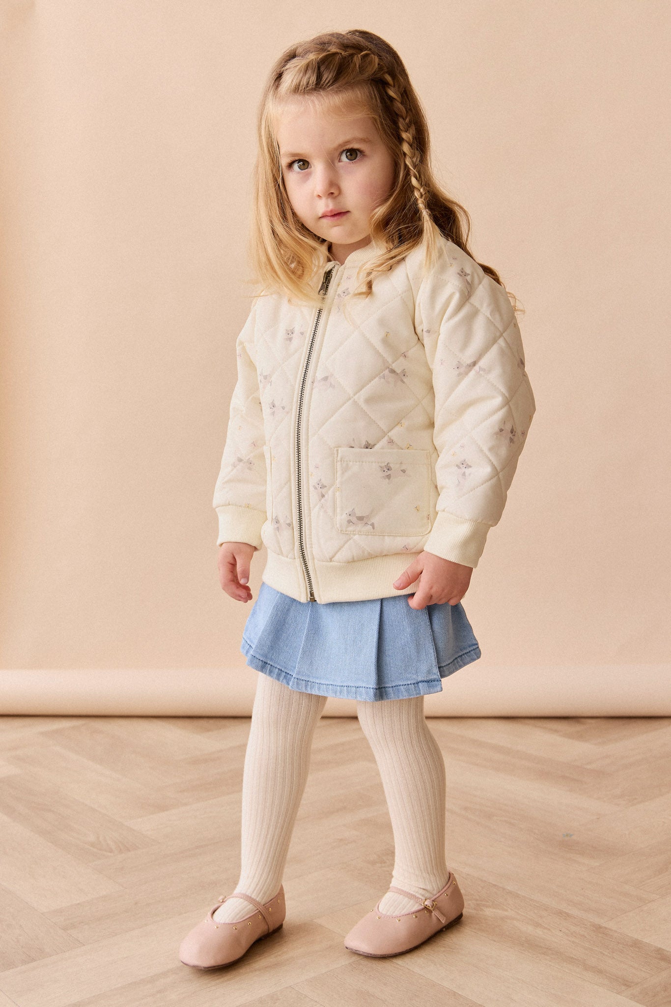 Cammy Jacket - Playful Kitten Whisper White