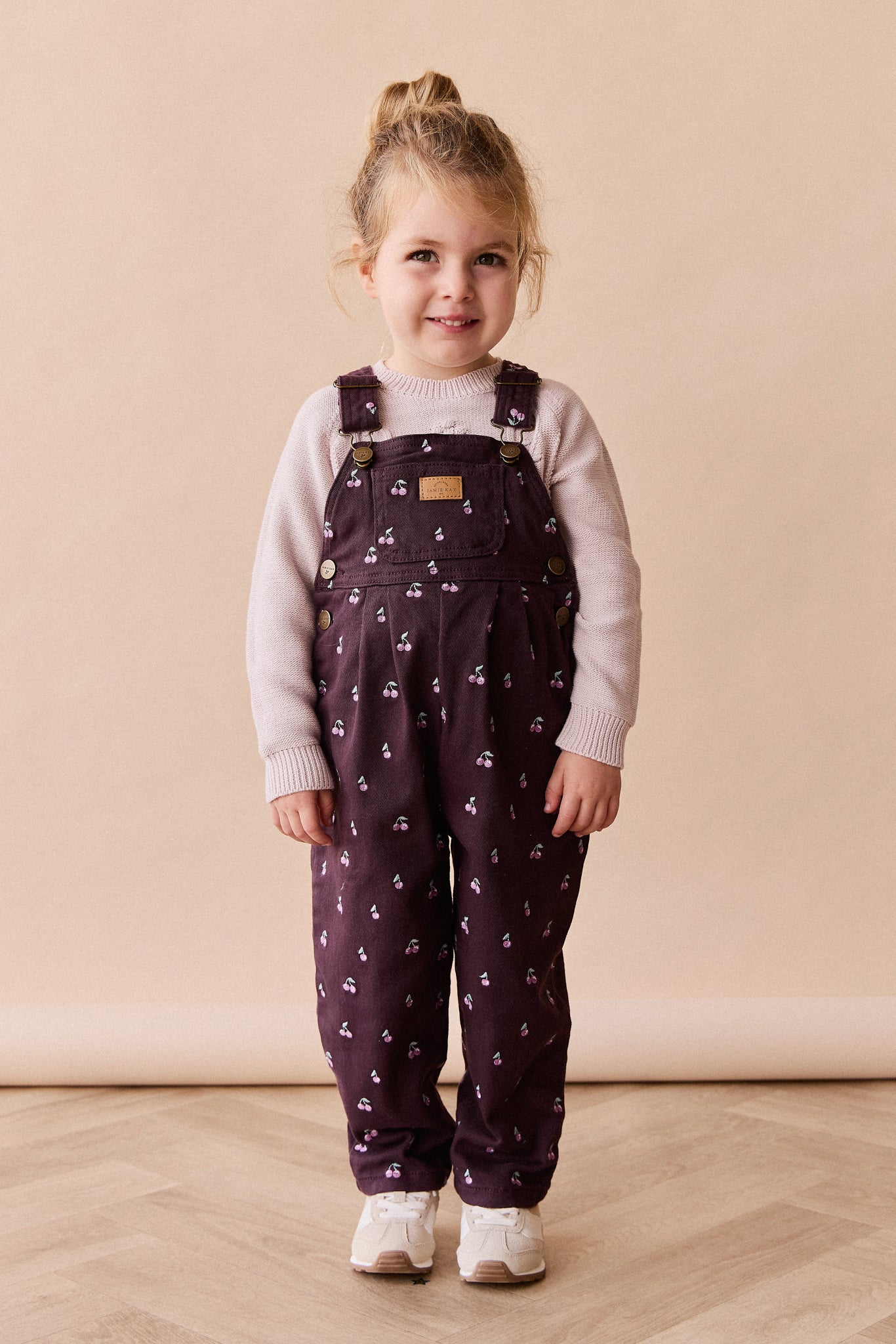 Blair Overall - Cherry Love Plum Embroidery