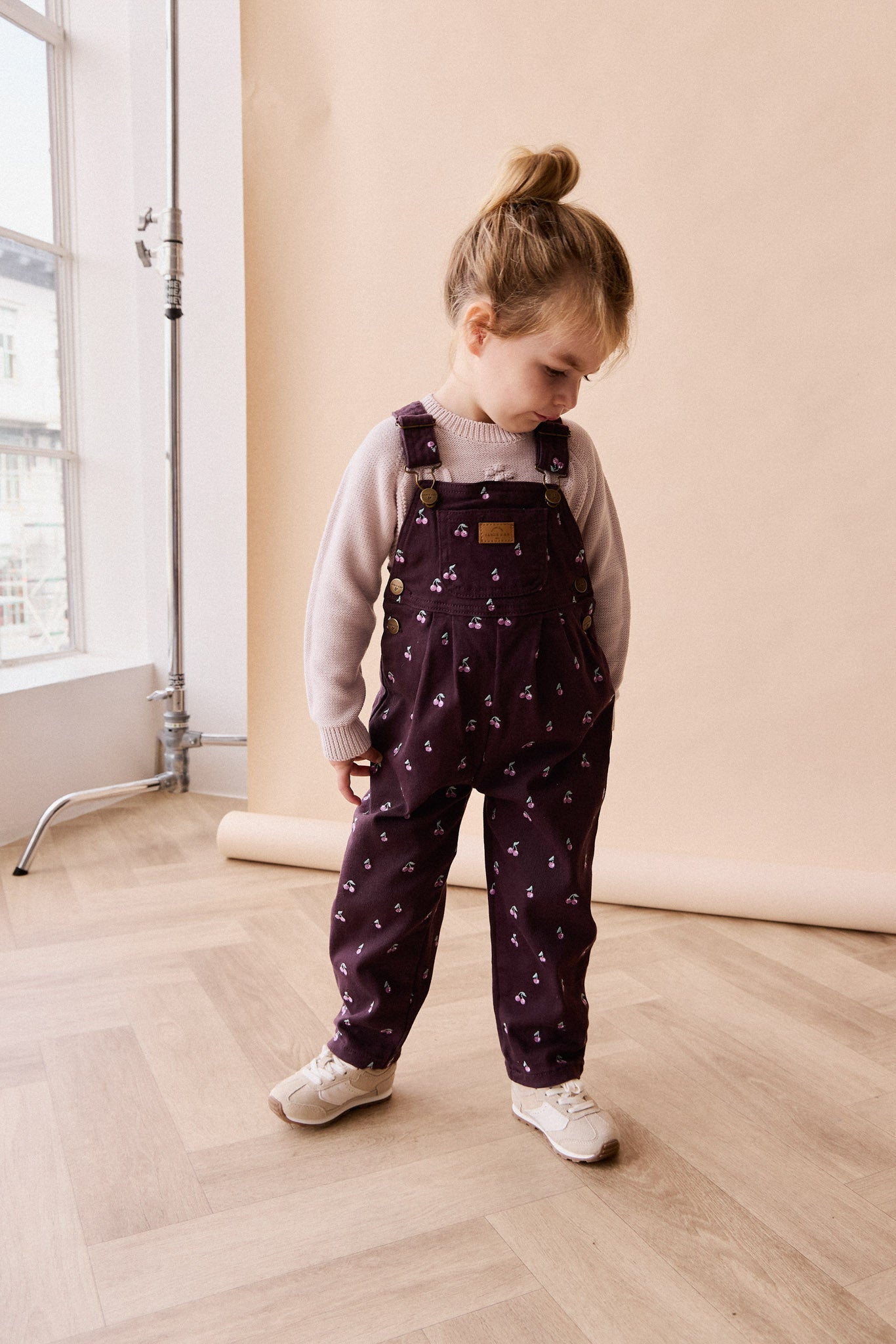 Blair Overall - Cherry Love Plum Embroidery