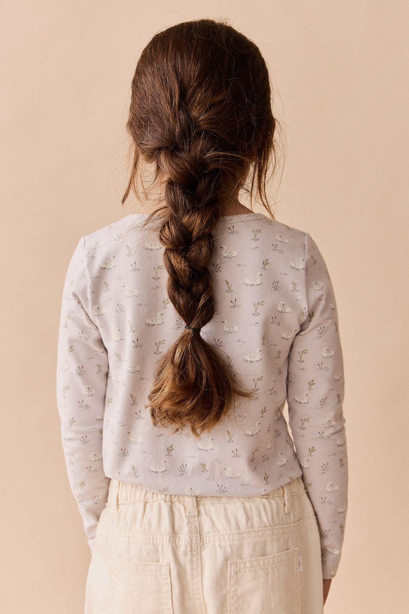 Organic Cotton Long Sleeve Top - Swanning Dawn Blue