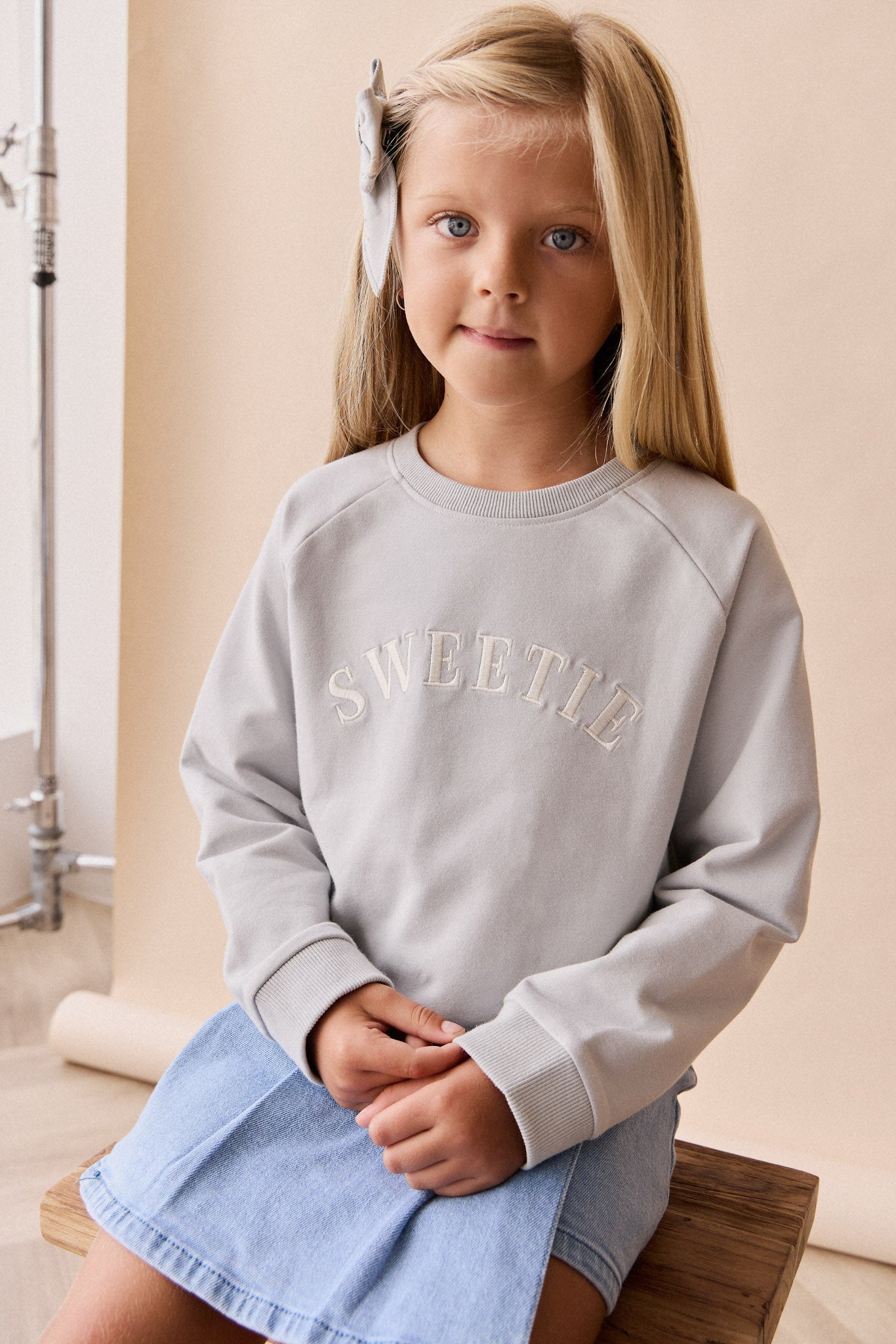 Organic Cotton Mimi Sweatshirt - Dawn Blue Sweetie