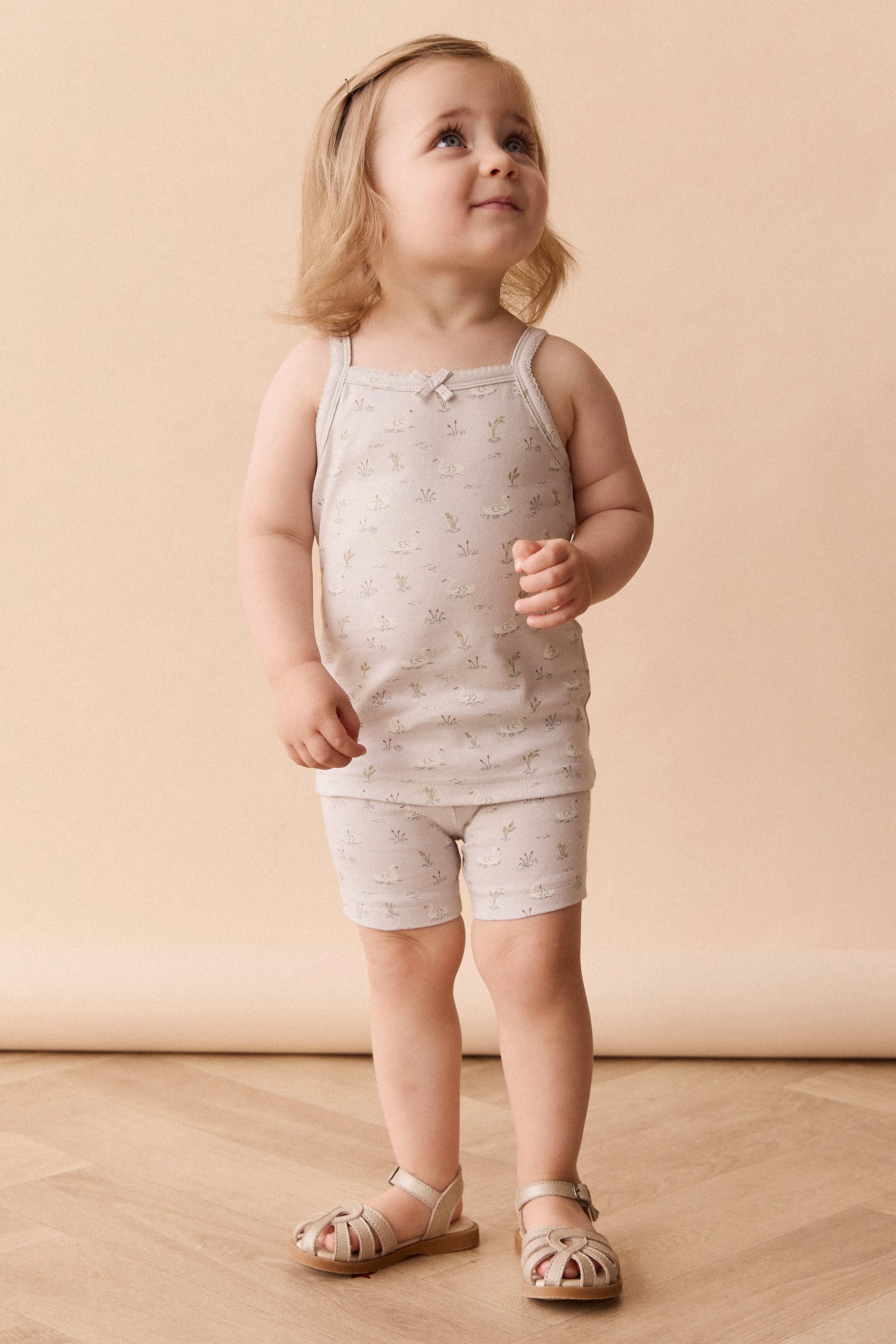 Organic Cotton Singlet - Swanning Dawn Blue