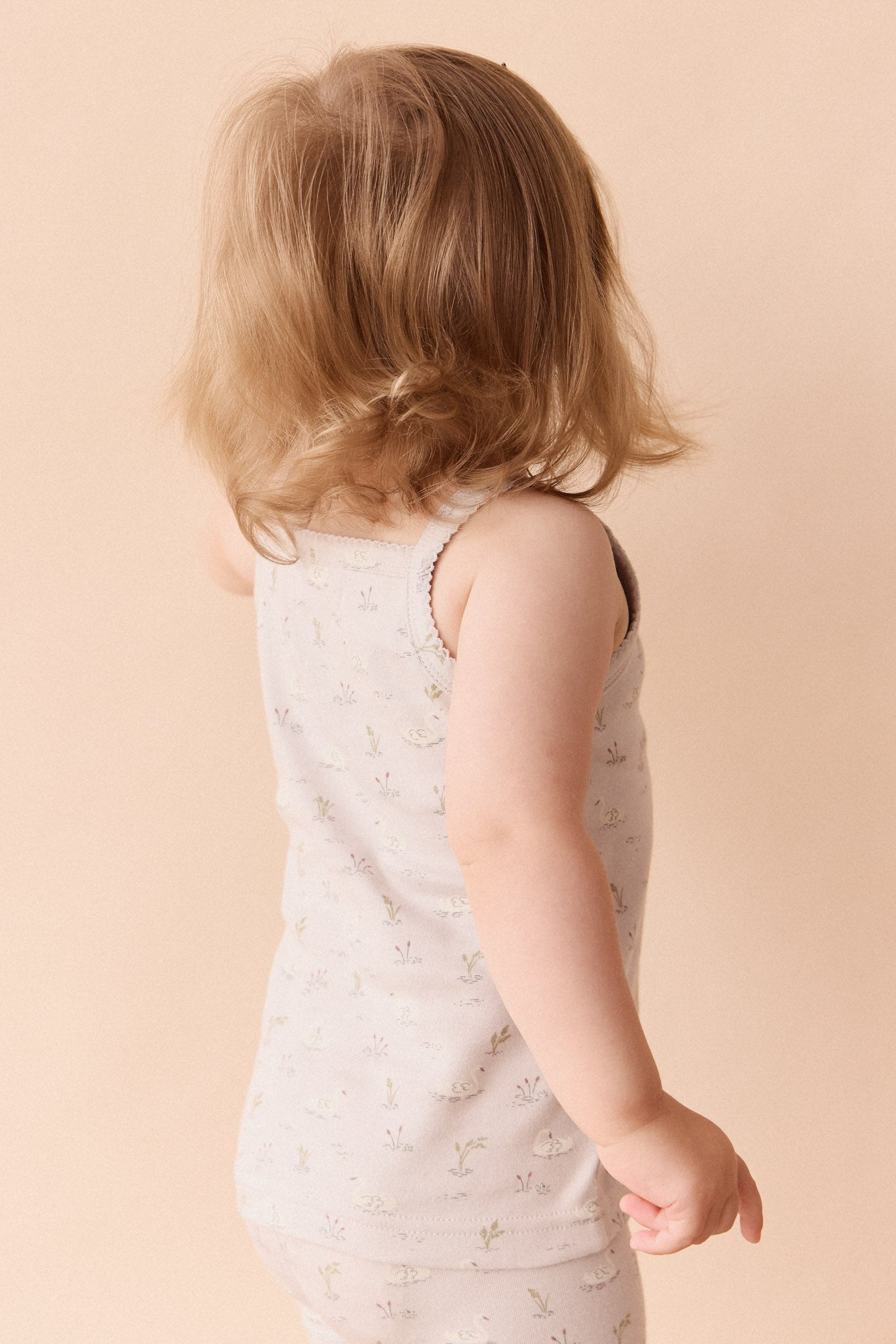 Organic Cotton Singlet - Swanning Dawn Blue