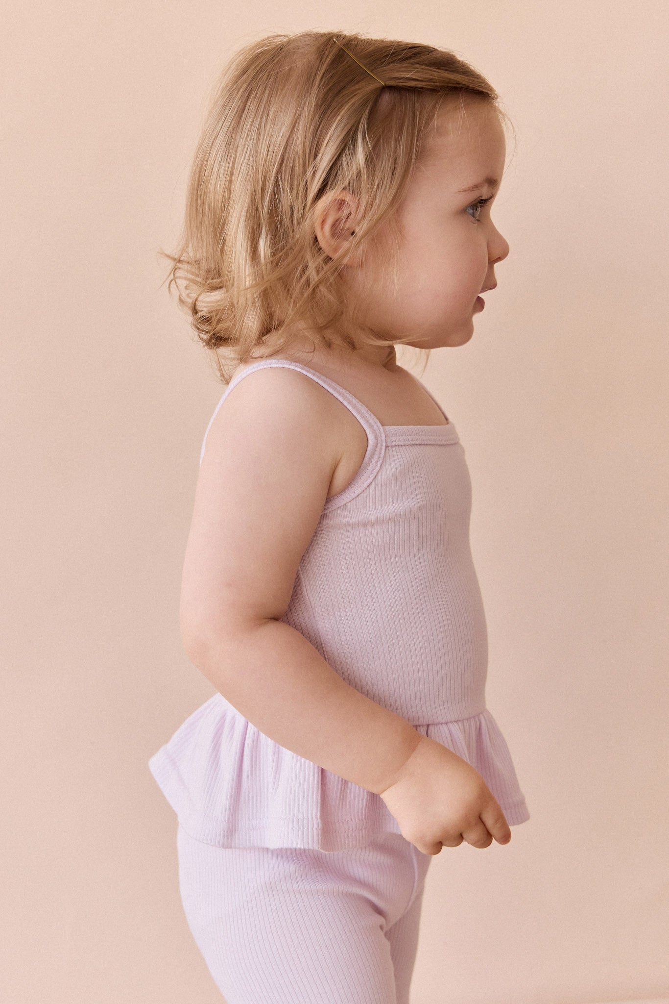 Organic Cotton Fine Rib Lillian Top - Popsicle