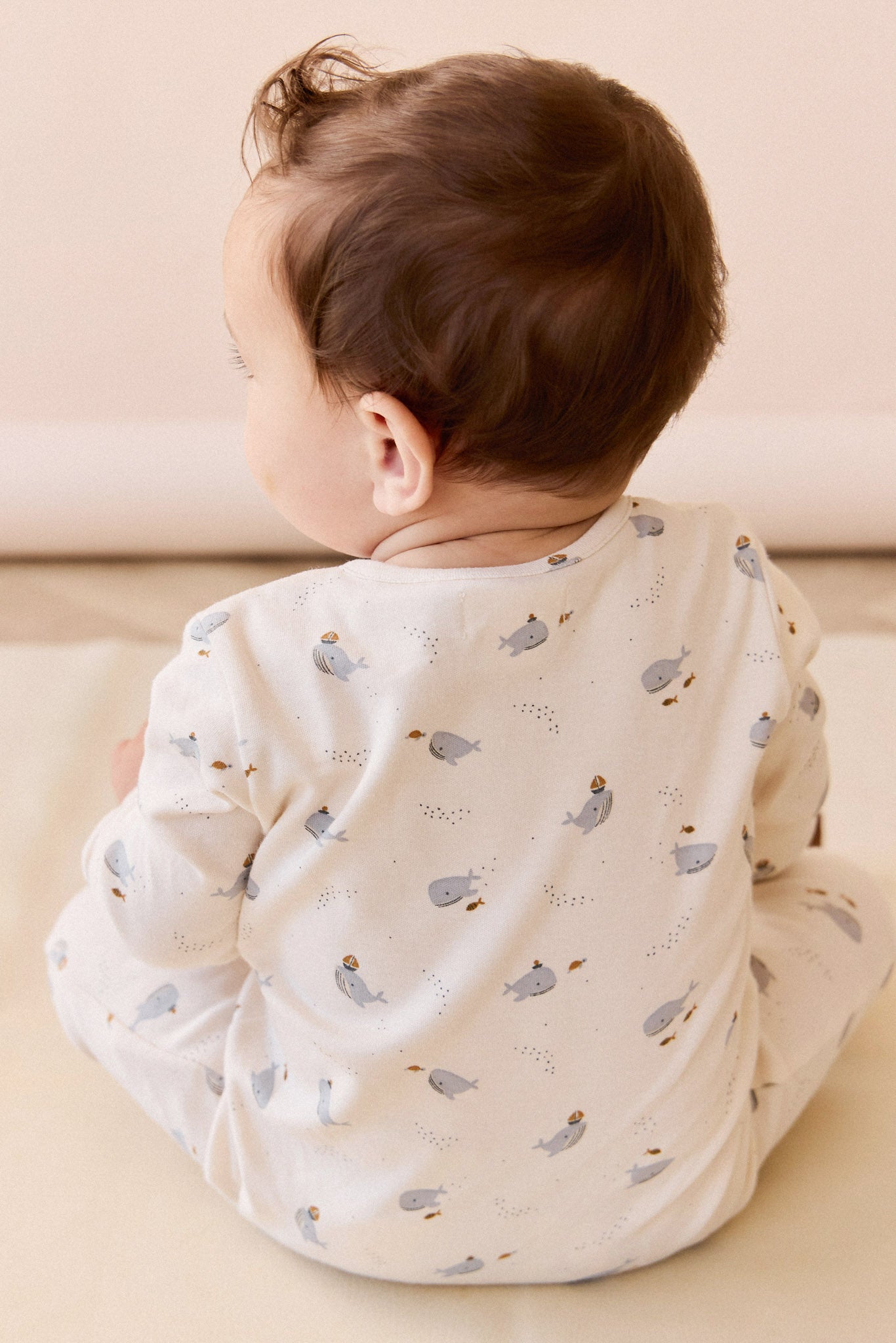 Organic Cotton Reese Zip Onepiece - Whales