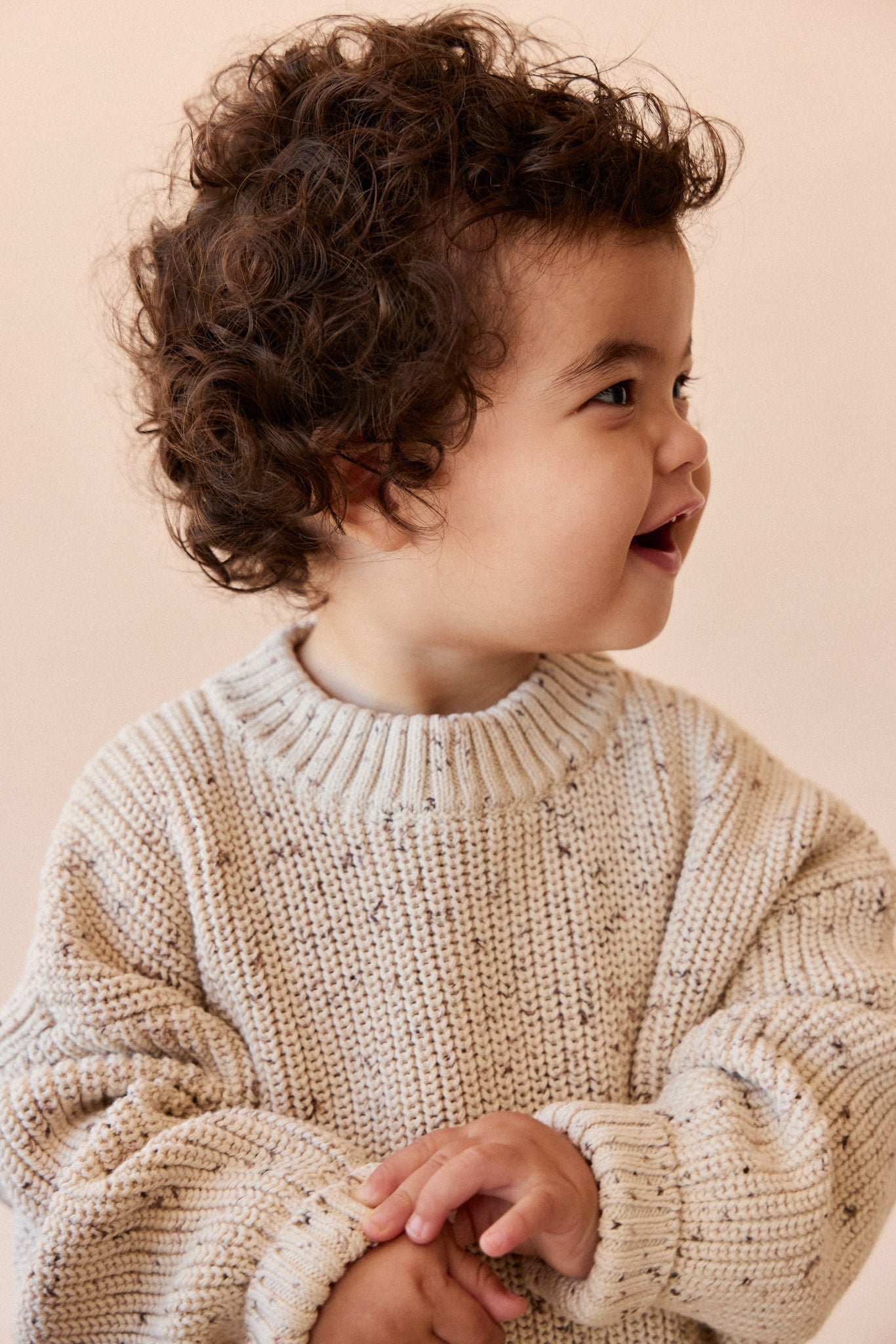 Johan Knit Jumper - Buff Fleck