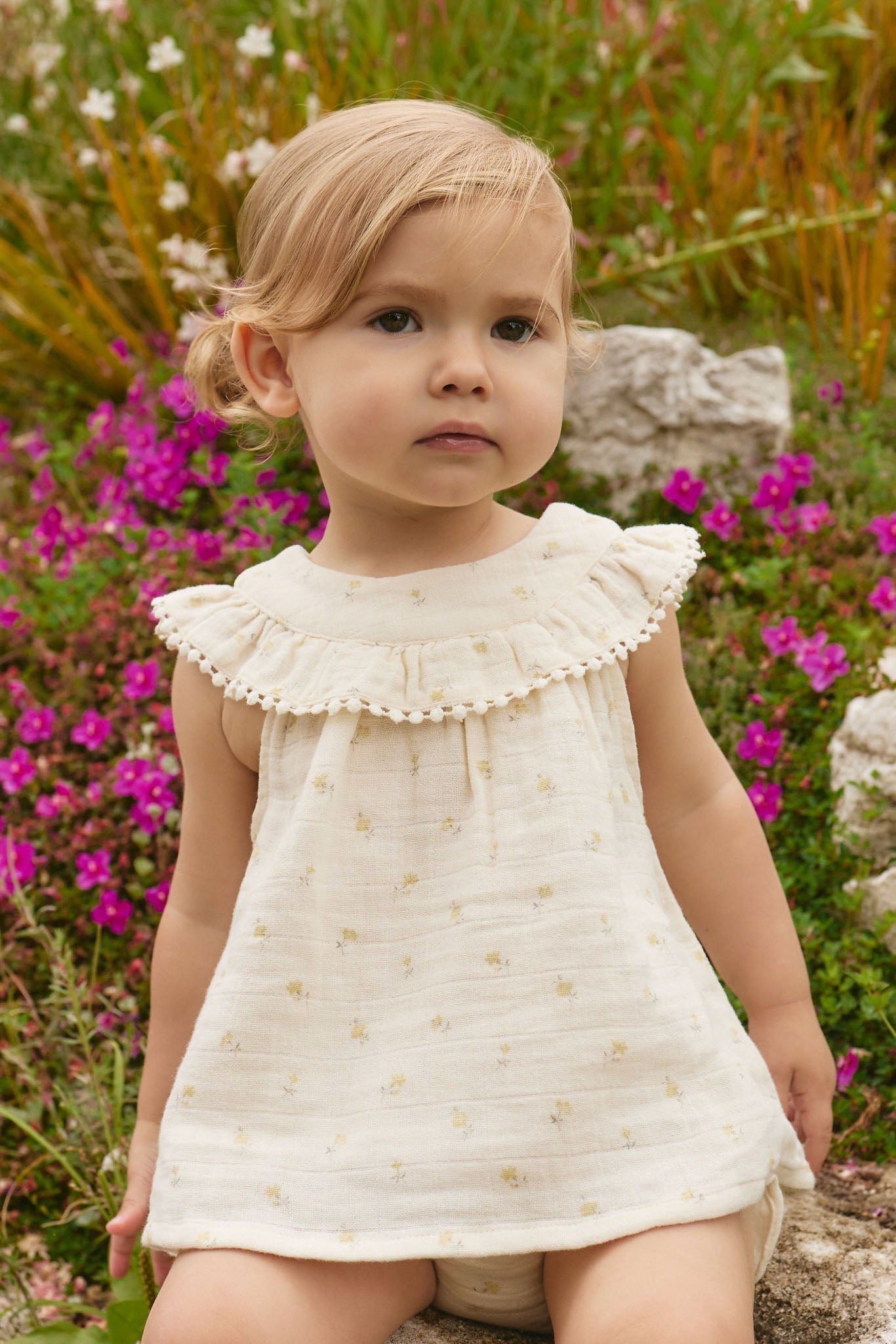 Organic Cotton Muslin Annalise Top - Vintage Ditsy