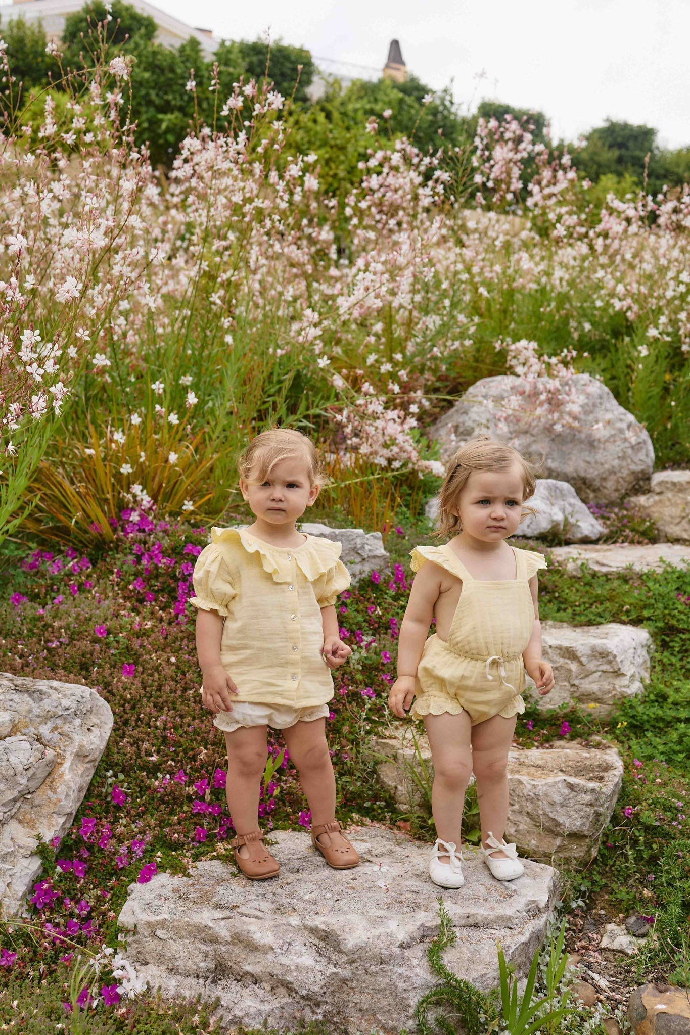 Organic Cotton Muslin Luciana Playsuit - Sunshine
