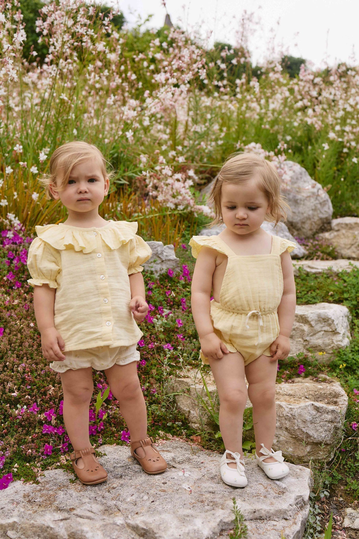 Organic Cotton Muslin Frill Bloomer - Vintage Ditsy